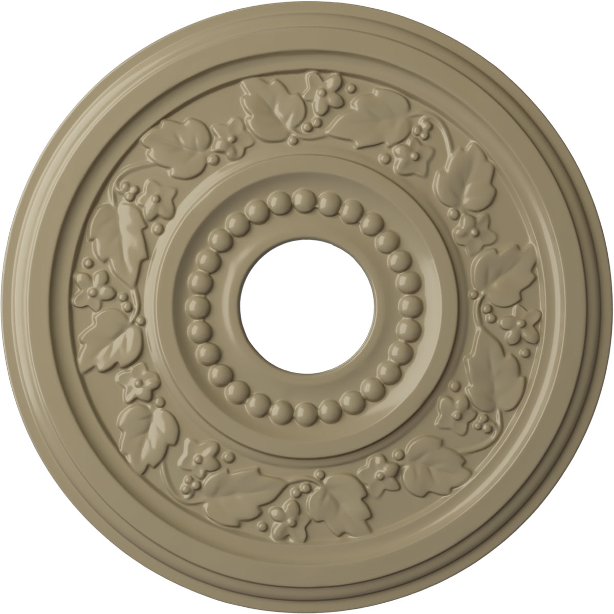 Ekena Millwork CM16GNGDF Genevieve 16.125-in W x 16.125-in L Painted Gobi Desert Polyurethane Whole Ceiling Medallion