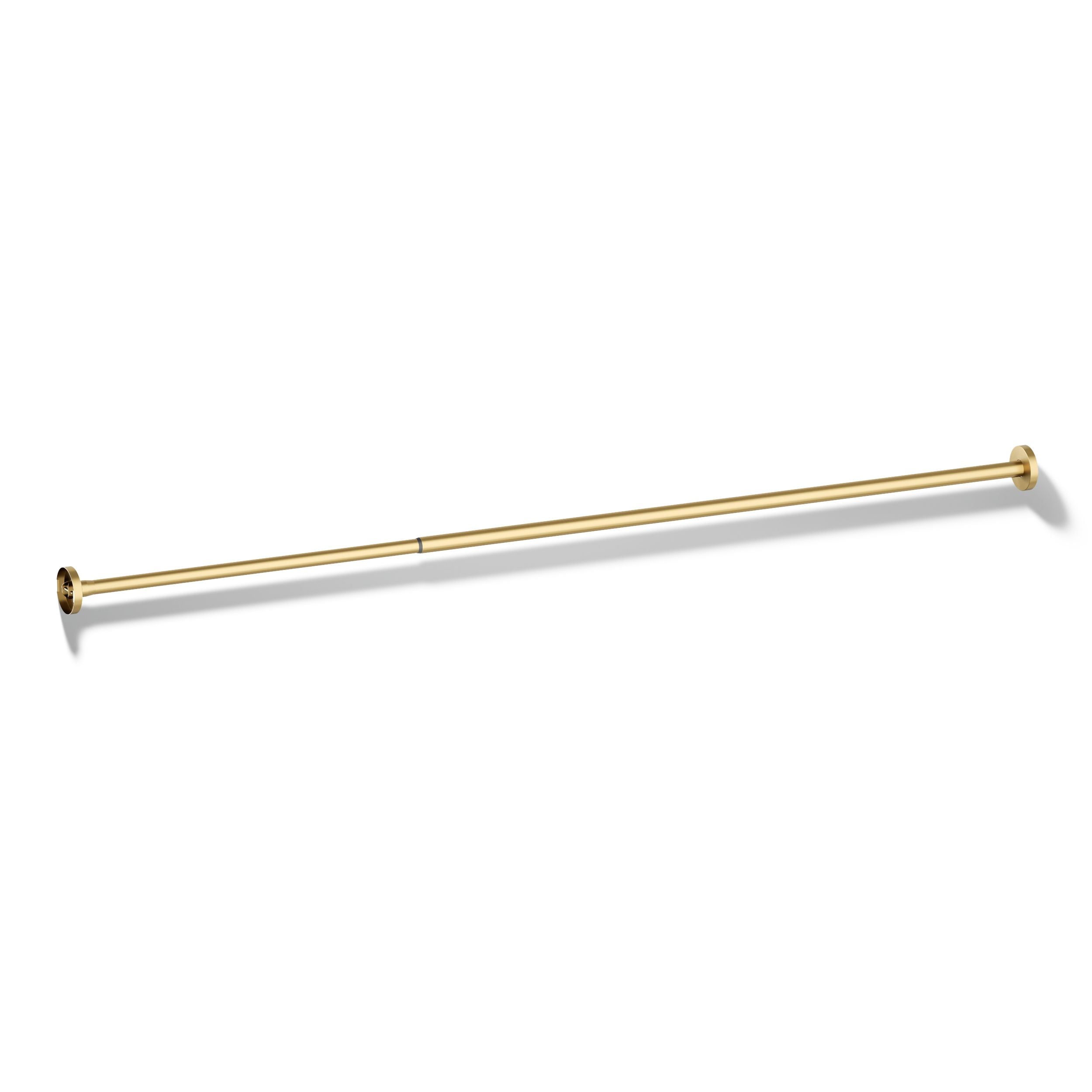 KOHLER Elate 42.63-in to 70.88-in Vibrant Brushed Moderne Brass Fixed Single straight Adjustable Shower Curtain Rod