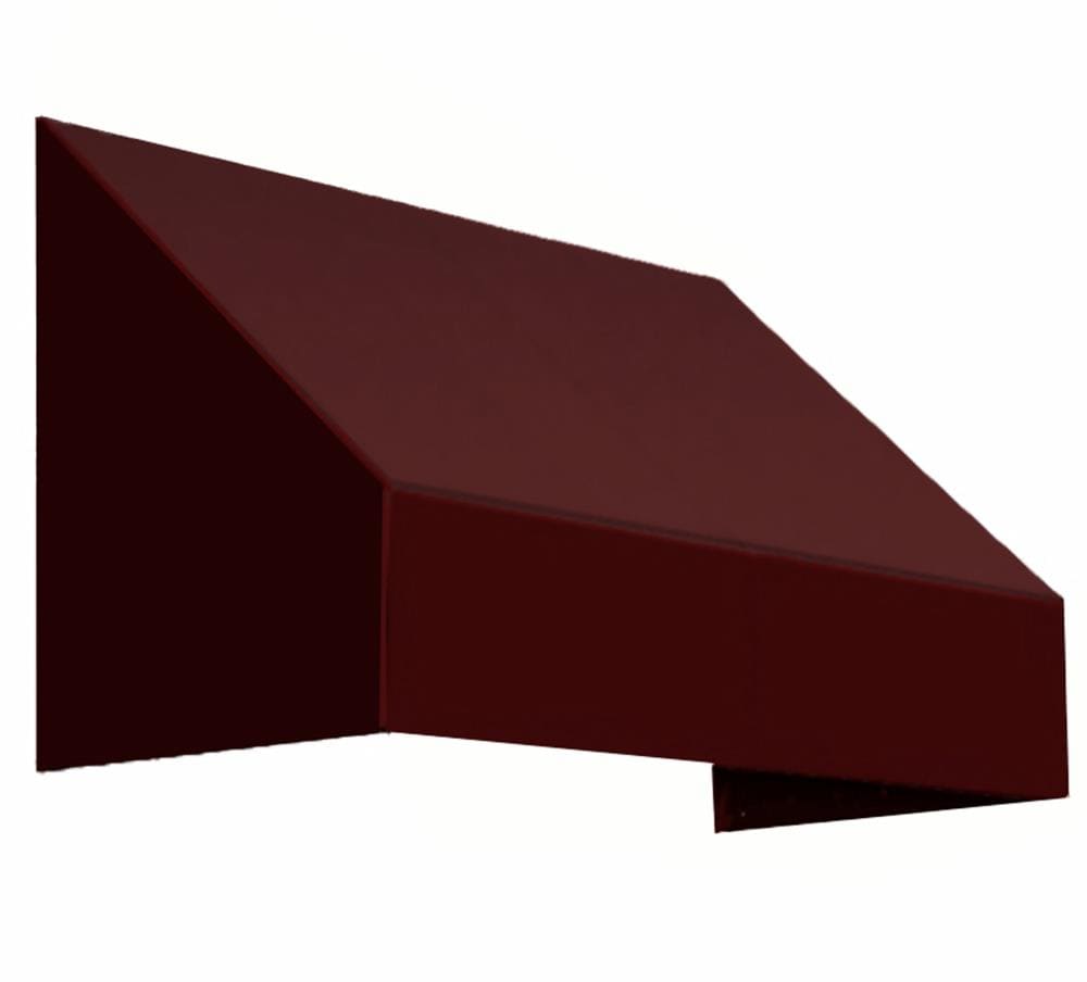 Awntech EN2442-L-4BRN New Yorker 52.5-in Wide x 42-in Projection x 24-in Height Fabric Brown Solid Fixed Window/Door Awning