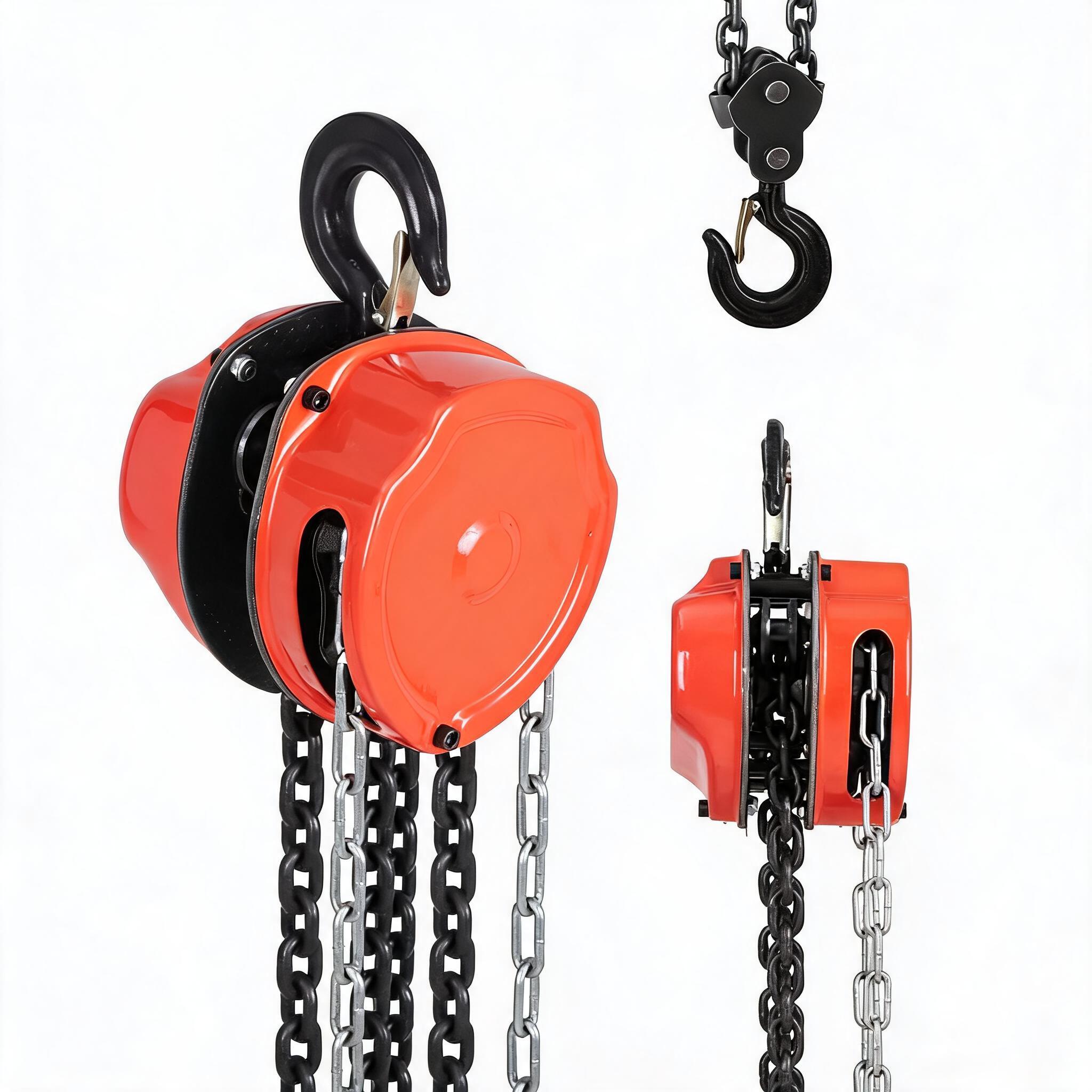 GarveeLife 2 Ton Hand Chain Hoist 4400 lbs Capacity G80 Galvanized Chain Manual Chain Block 8 FT Lift Height Heavy Duty Pulley Hoist for Garage Factory Warehouse Dock
