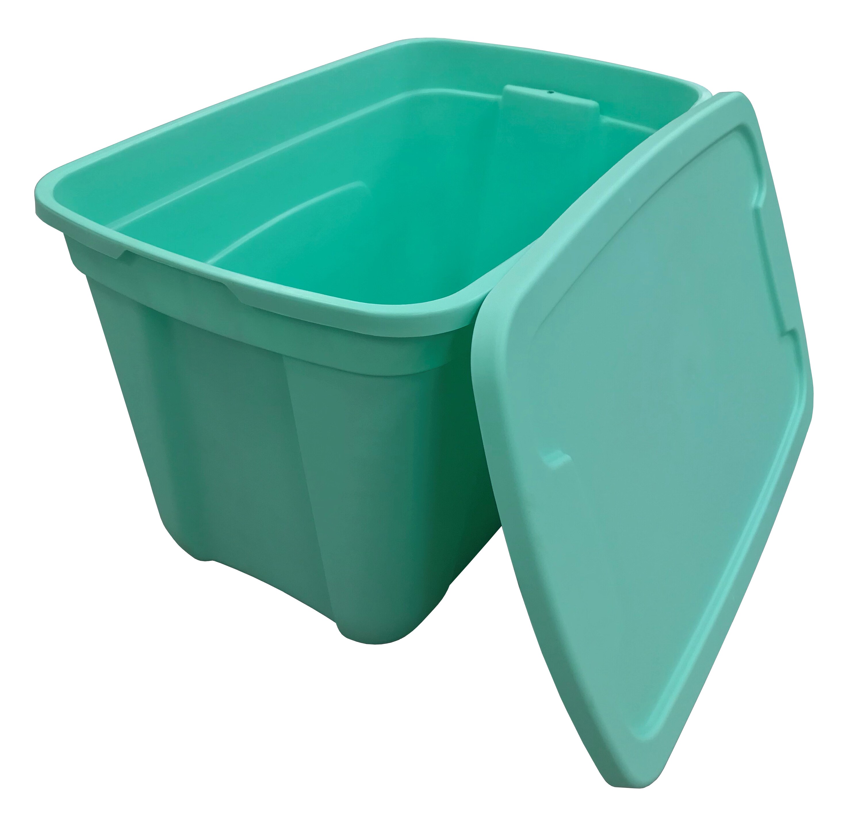 Style Selections Medium 18-Gallons (72-Quart) Green Tote with Standard Snap  Lid in the Plastic Storage Containers department at