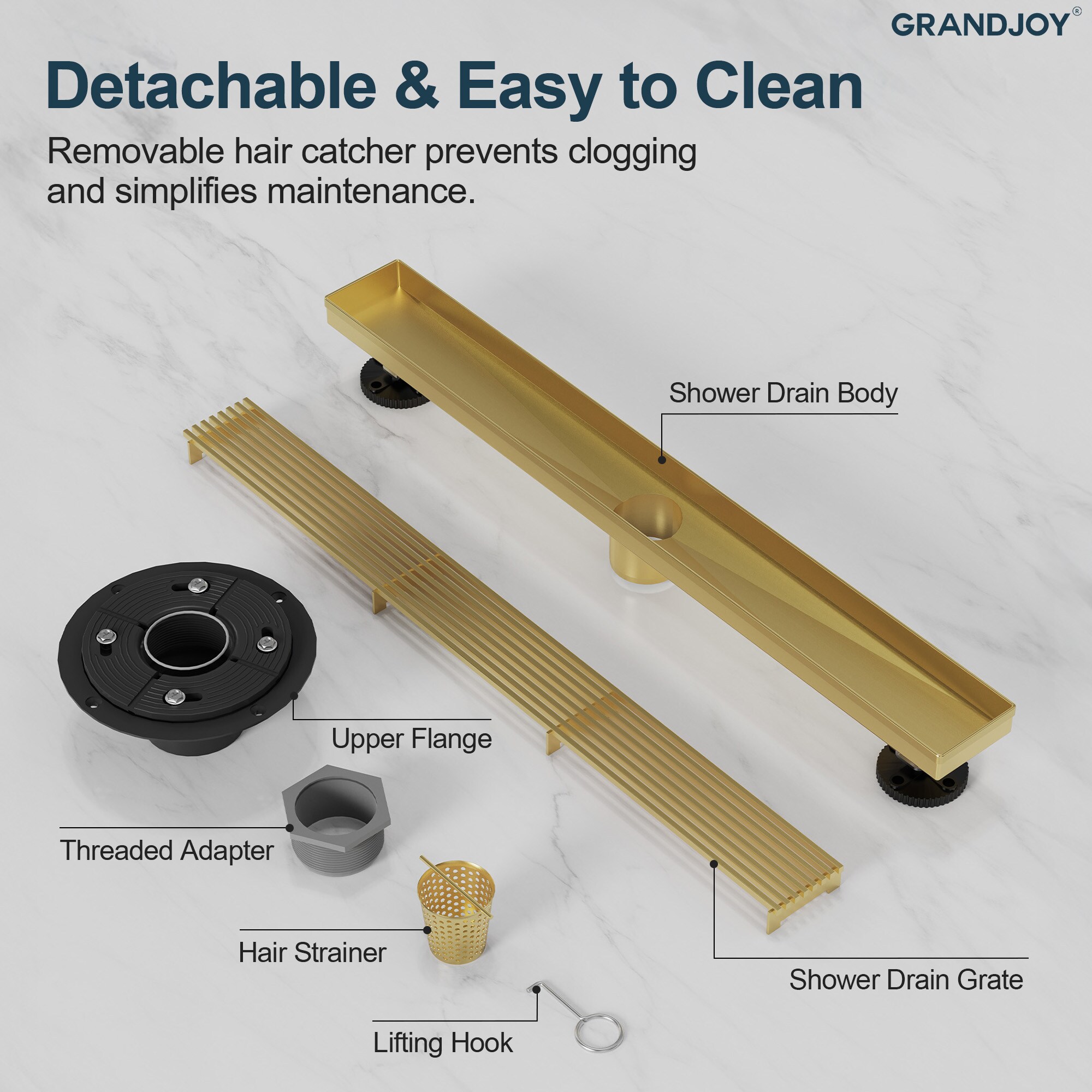GRANDJOY SGF30GJ-82D-BG Drains-Flanges - View #4