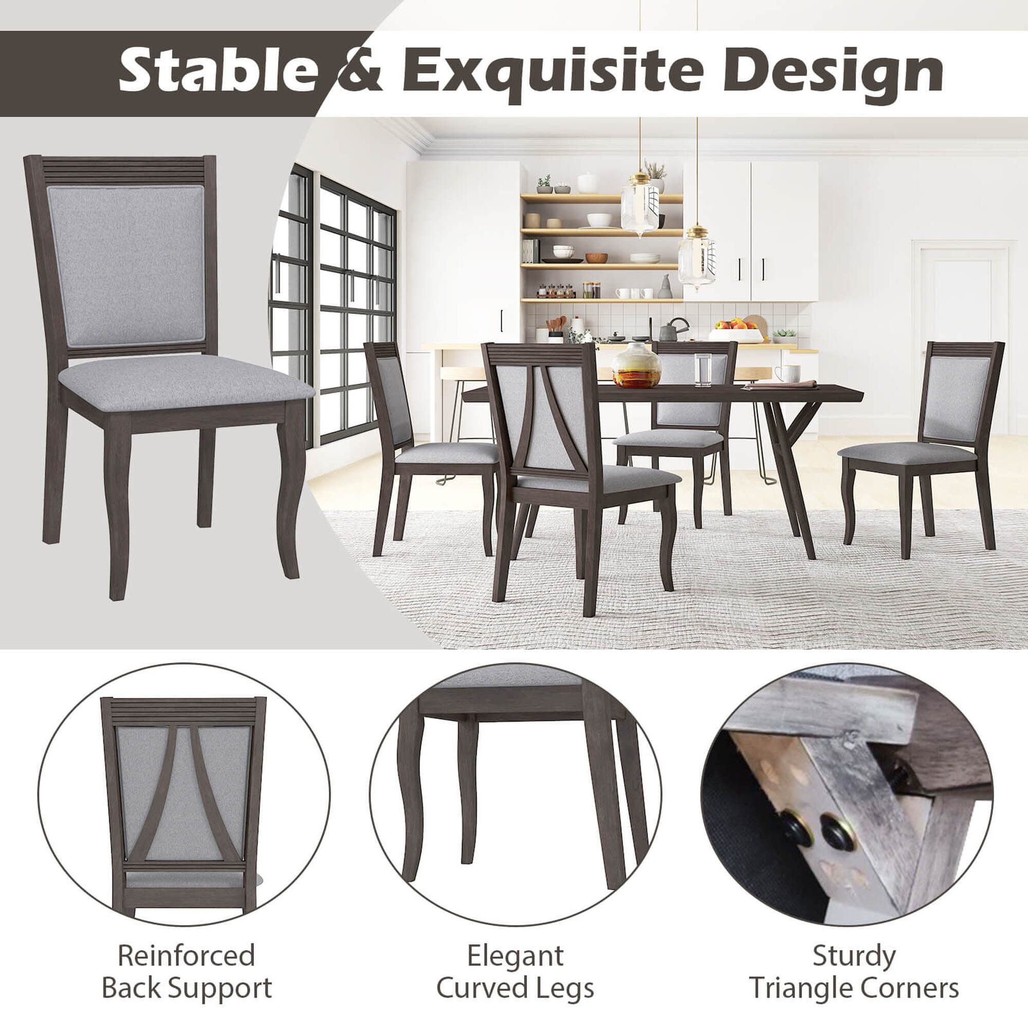 Costway HCST04793 Dining-Chairs - View #3