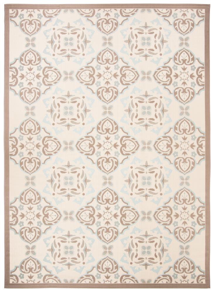 Safavieh CY7978-79A18-6 Courtyard Musha 7 x 10 (ft) Loomed Polypropylene Beige/Brown Rectangular Indoor/Outdoor Abstract Coastal Area rug