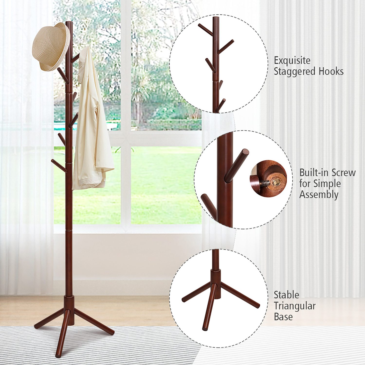 Costway CSHY000610 Coatrack-Stands-Pedestals - View #10