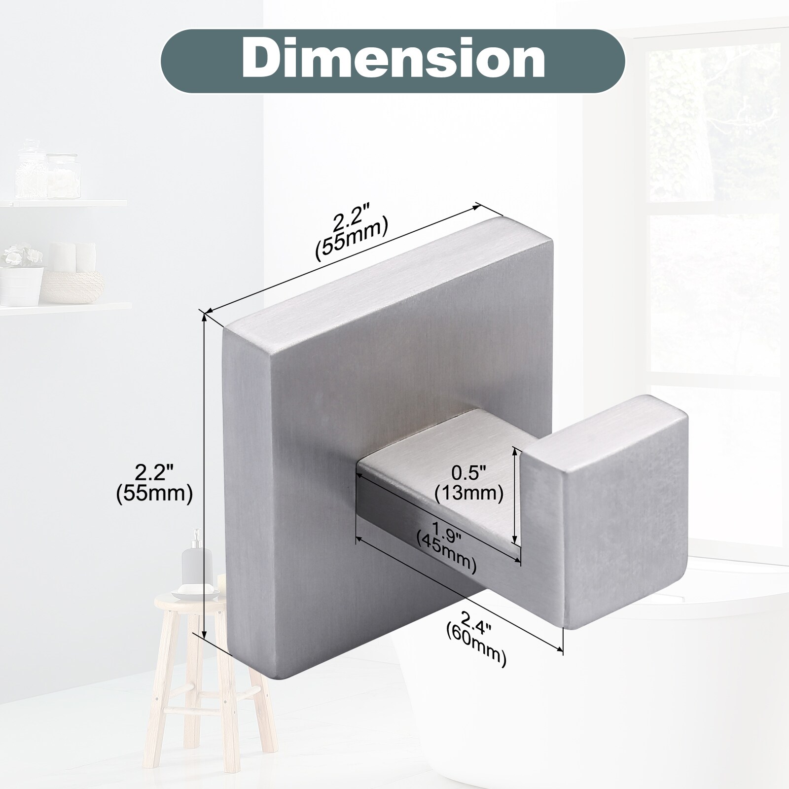 WOWOW 4060101X4-LW Robe-Hooks - View #2