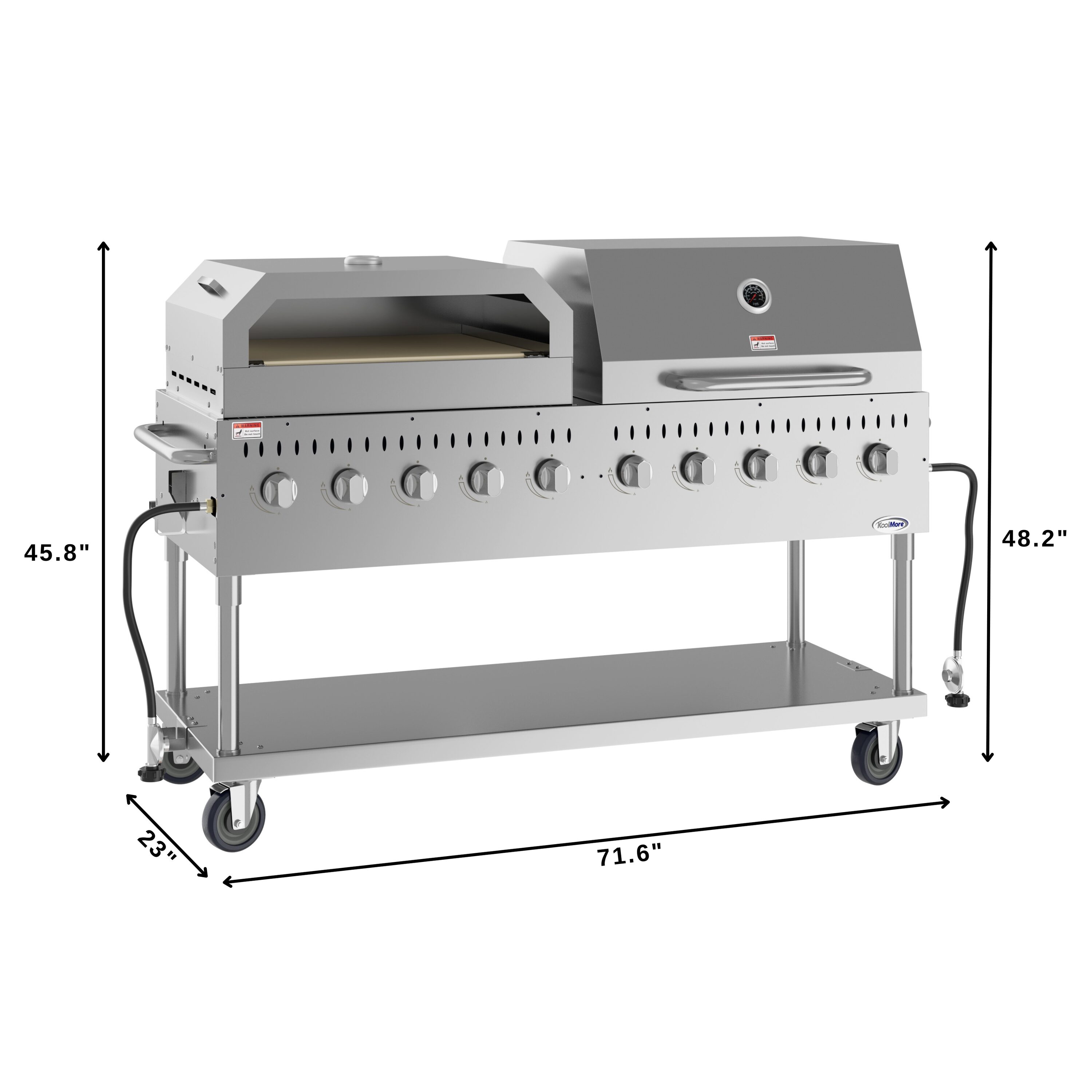 KoolMore LOW-CGKIT7-D36P36 Gas-Grill - View #8