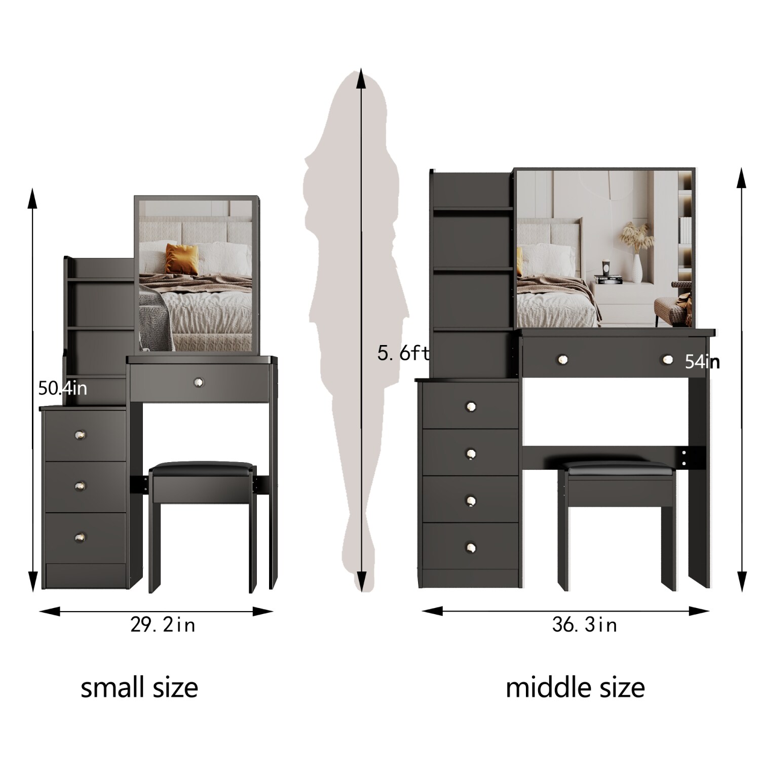 Streamdale Furniture W3258P293198 Bedroom-Vanities - View #2
