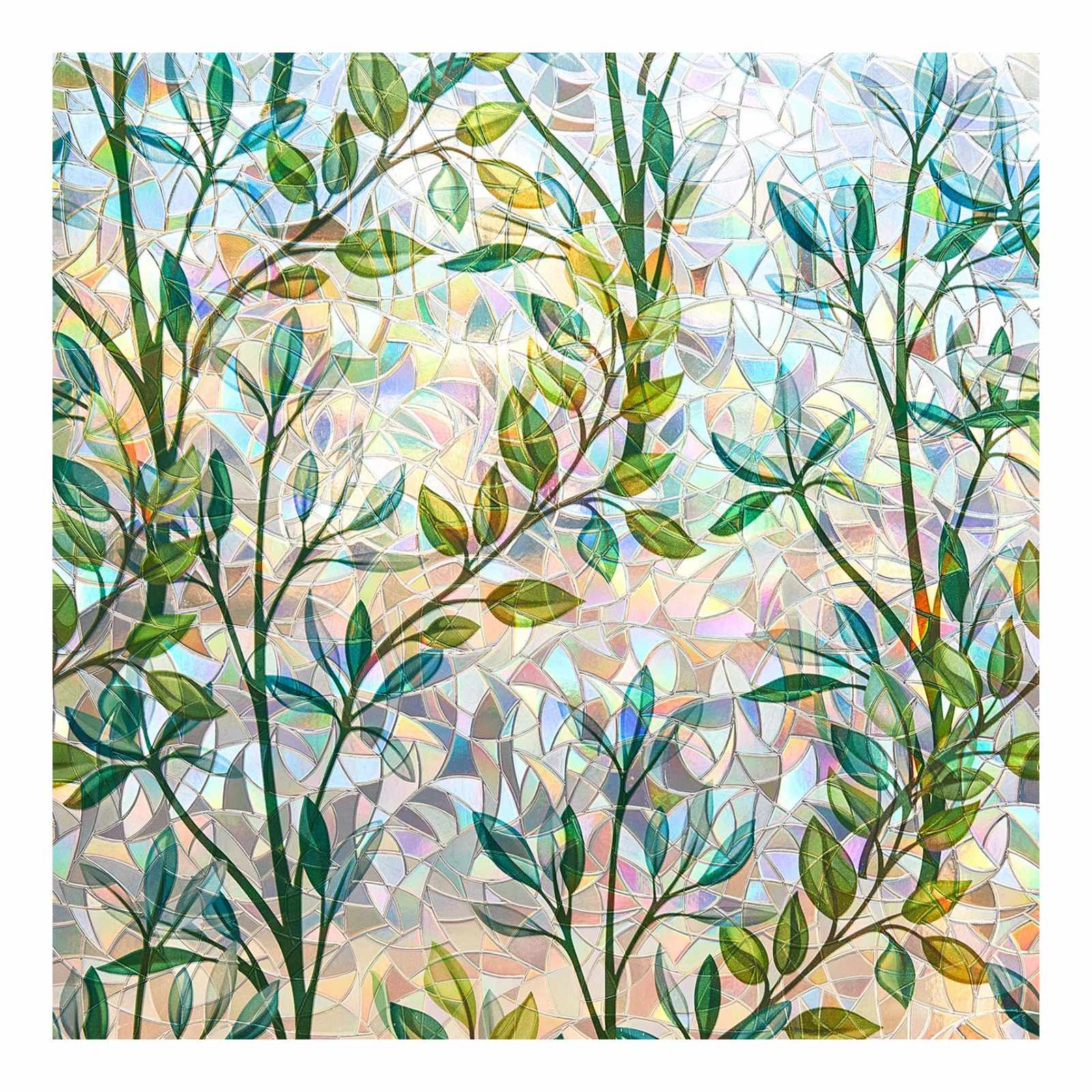 Etokfoks EFT0926H45 Window Privacy Film 3D No Glue Glass Sticker for Glass Door Home and Office Heat Control Anti UV 17.5 Inch x 6.5 Feet