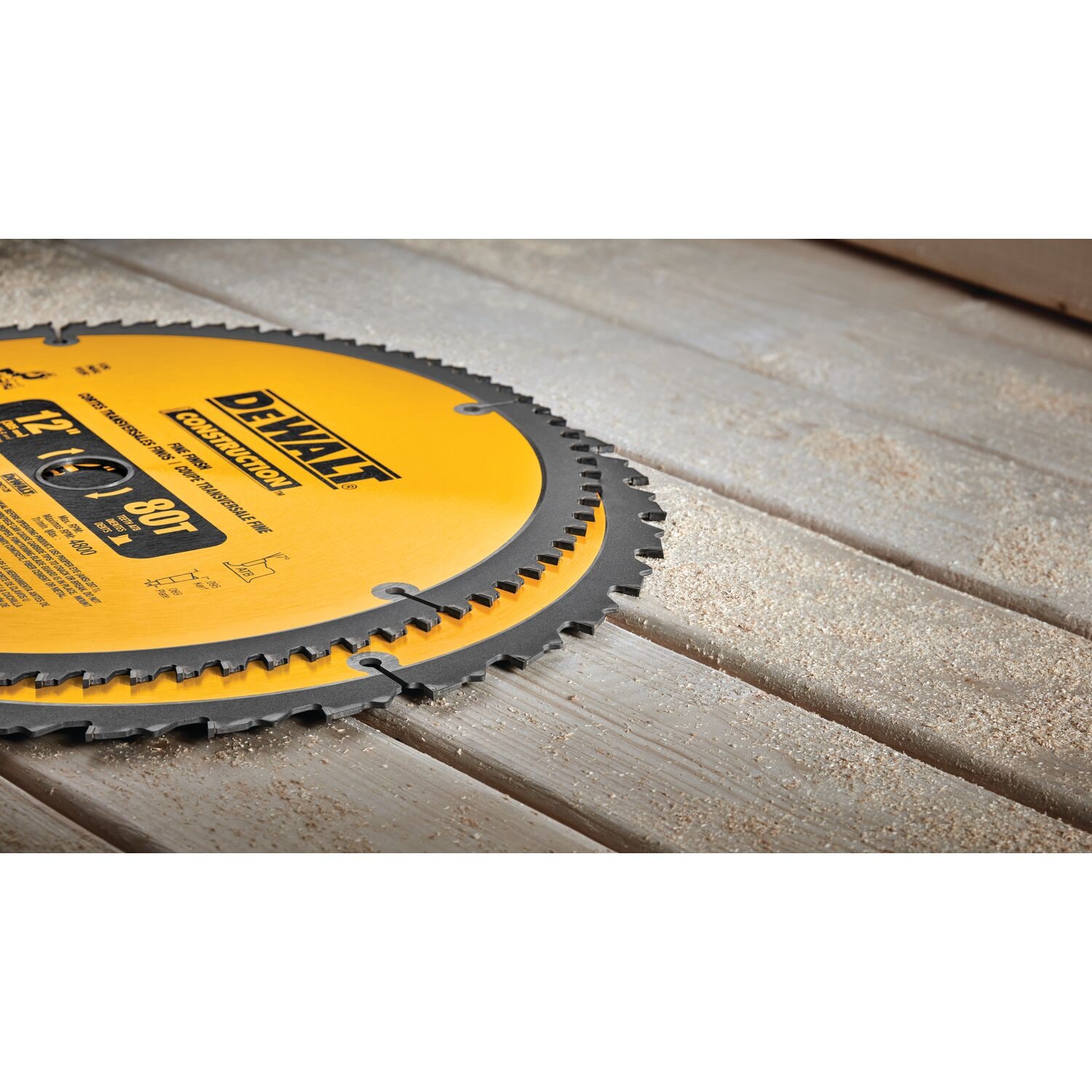 DEWALT 12-in 32 and 80-Tooth Fine Finish Carbide Miter/Table Saw Blade Set 2-Pack) in the Circular Saw Blades department at