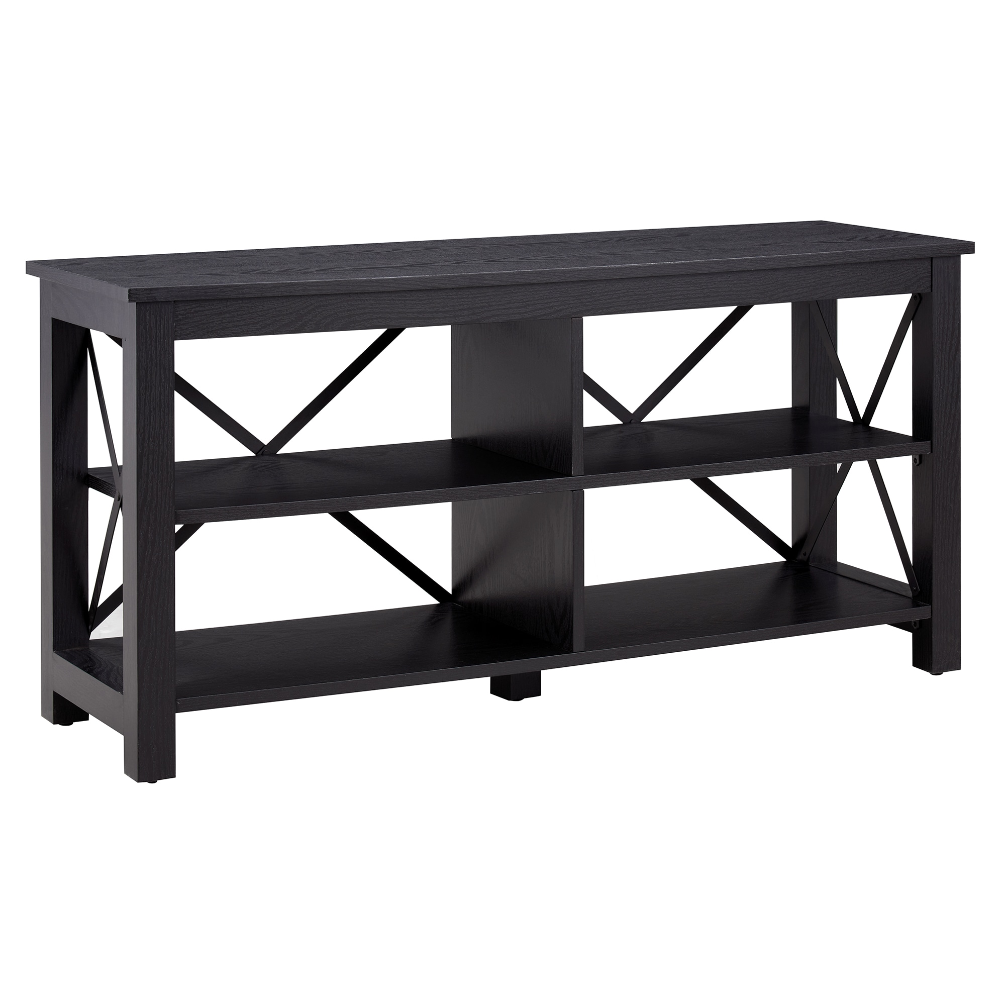Hailey Home TV1300 Sawyer Transitional Black TV stand ( Accommodates TVs up to 55-in )