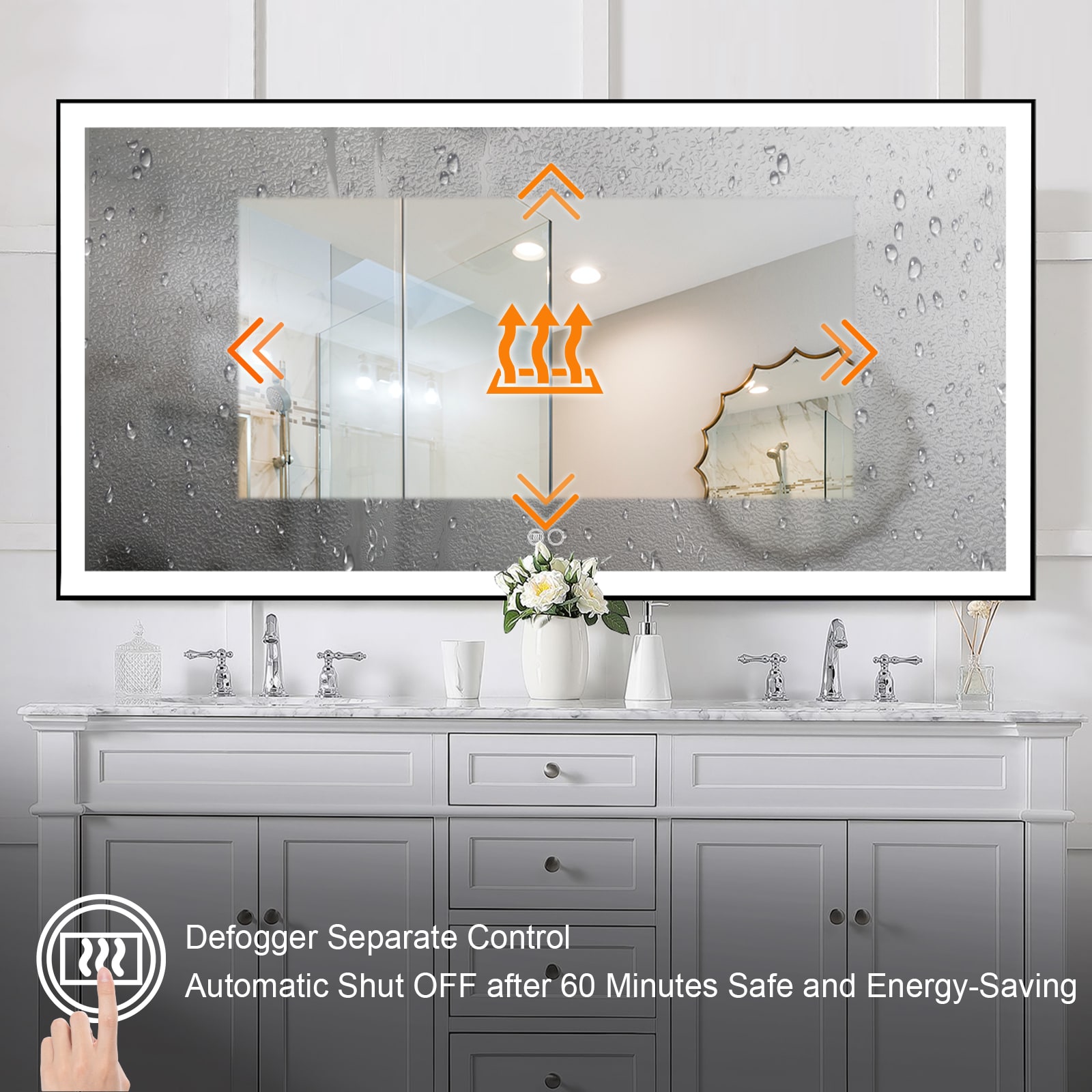 Forclover MEAM-5F6028MB Framed-Bath-Mirrors - View #6