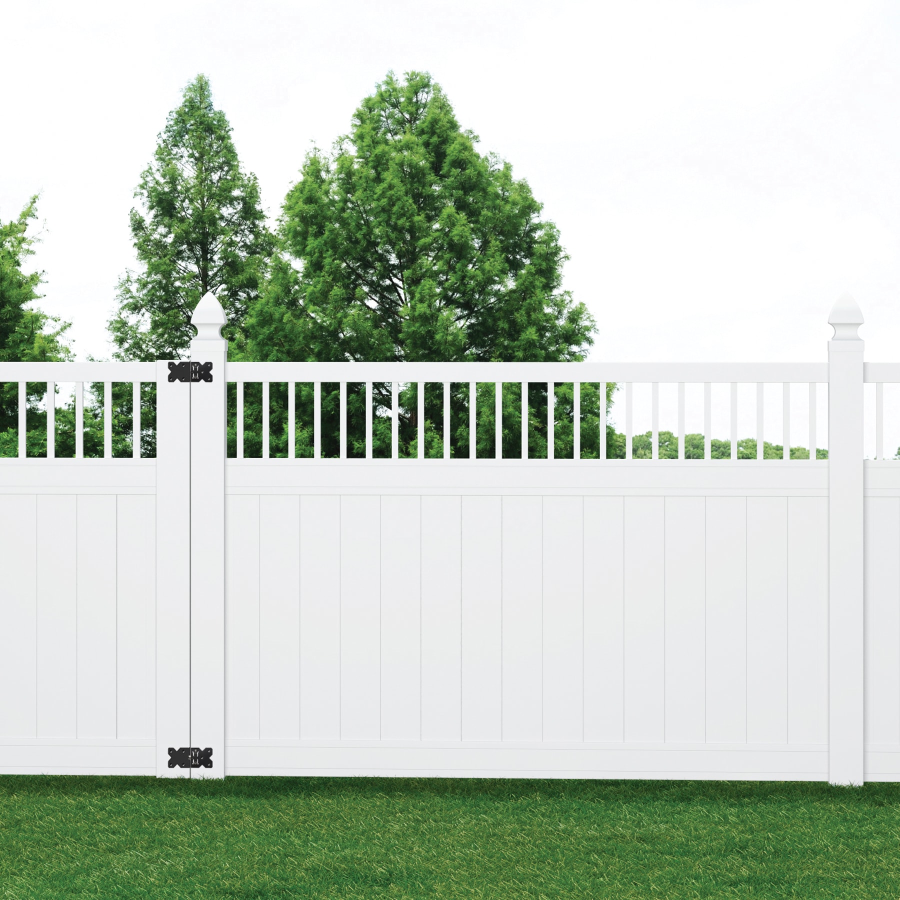 Outdoor Essentials Lakewood 8-ft H x 5-in W White Vinyl End Fence Post (Unassembled)