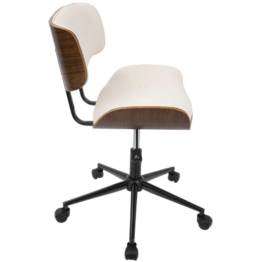 lumisource lombardi walnut and adjustable office chair