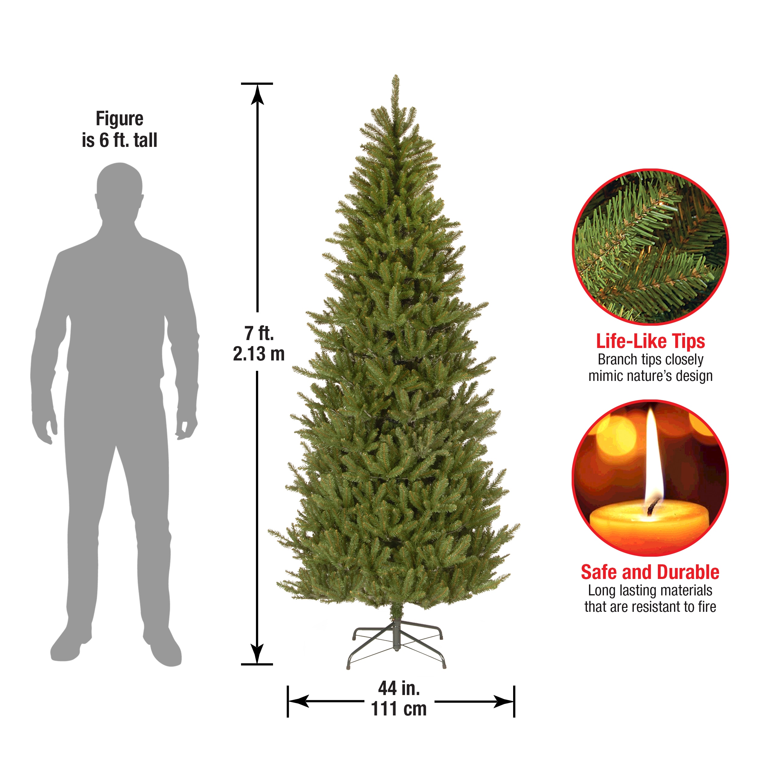 National Tree Company 7-ft Fraser Fir Artificial Christmas Tree in the ...