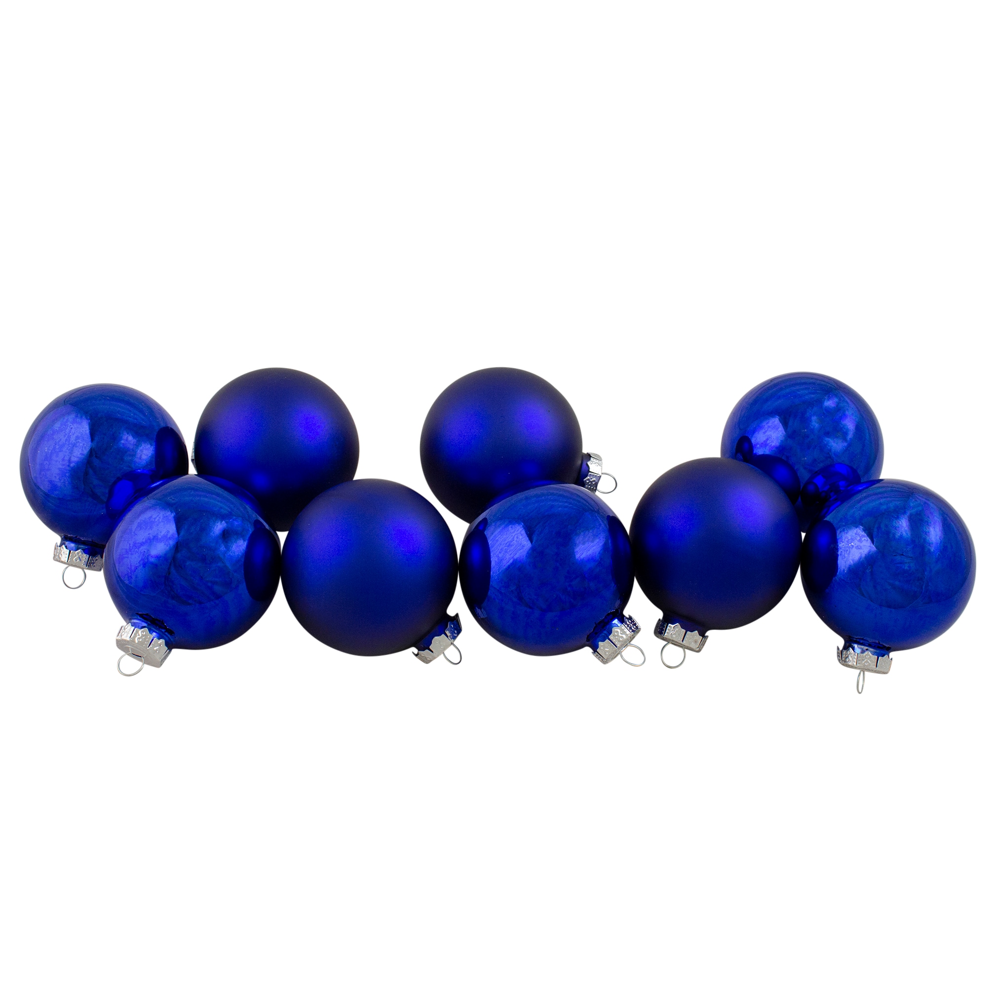 Northlight 32625078 9 -Pack Blue Ball Standard Indoor Ornament set