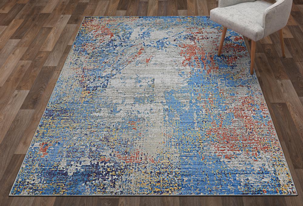 Couristan VIBRATA 8 X 10 (ft) Multi-pastels Indoor Geometric Area Rug ...