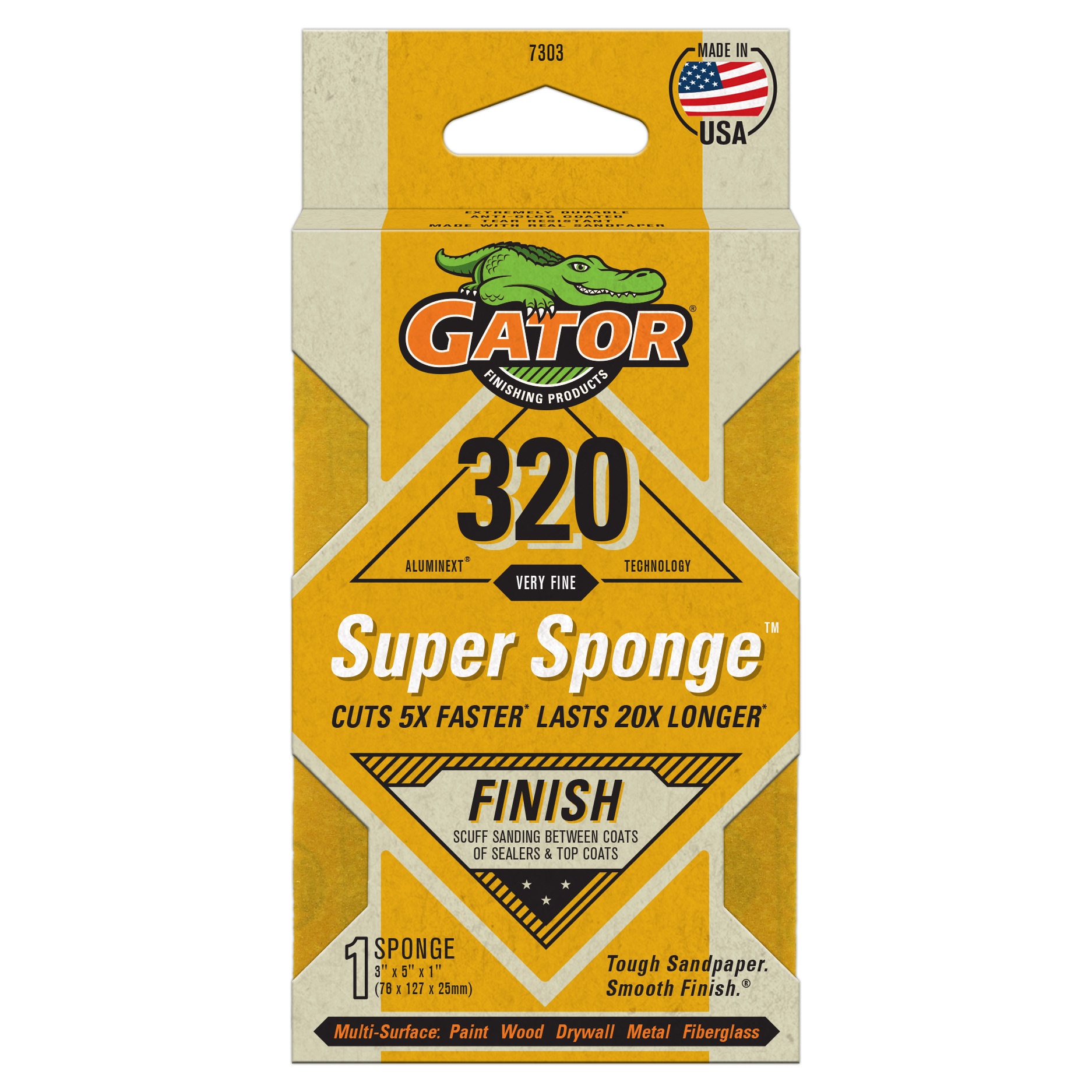 Gator 7303 Very fine 320-Grit Sanding sponge
