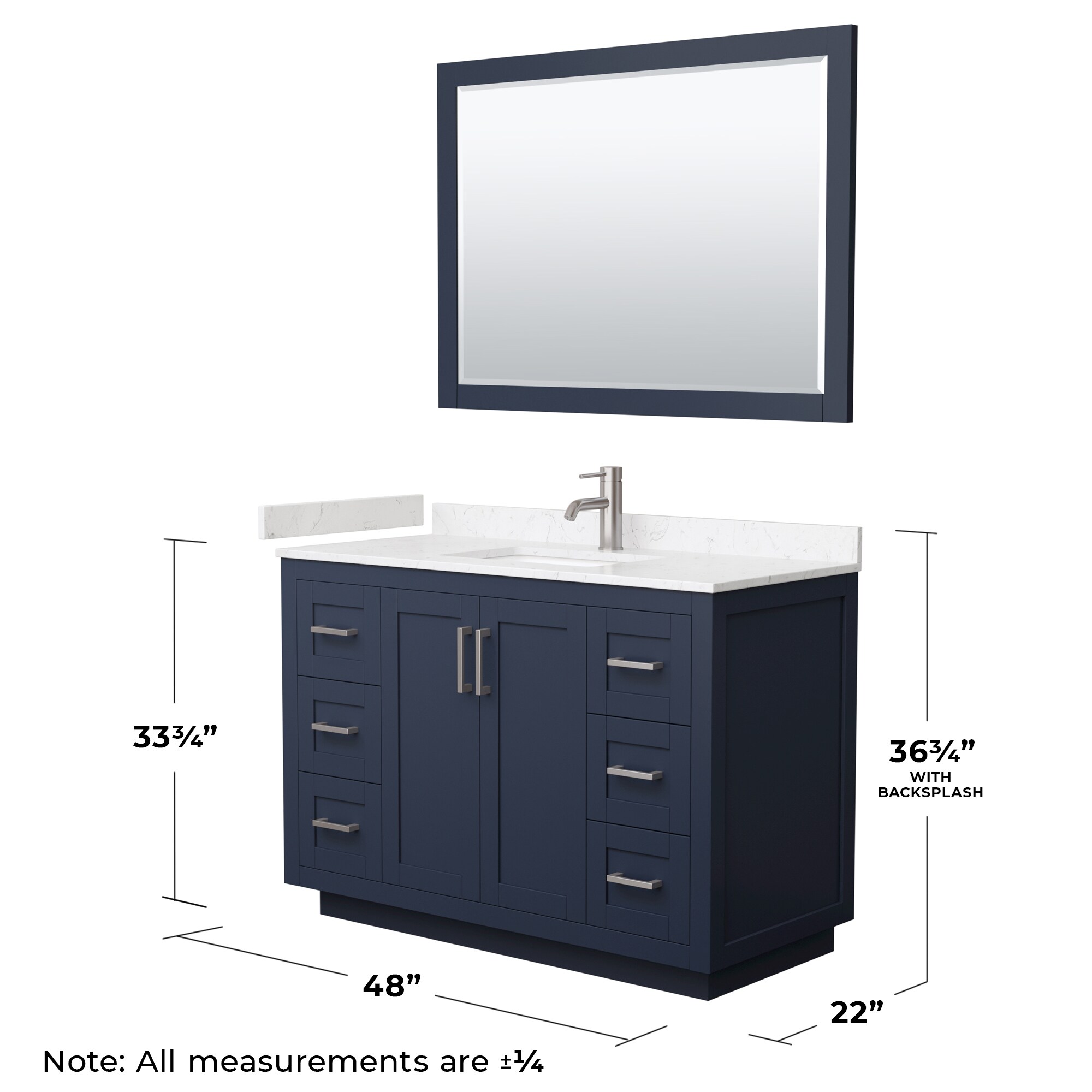 Wyndham Collection WCF292948SBNC2UNSM46 Bath-Vanity-Combo - View #6