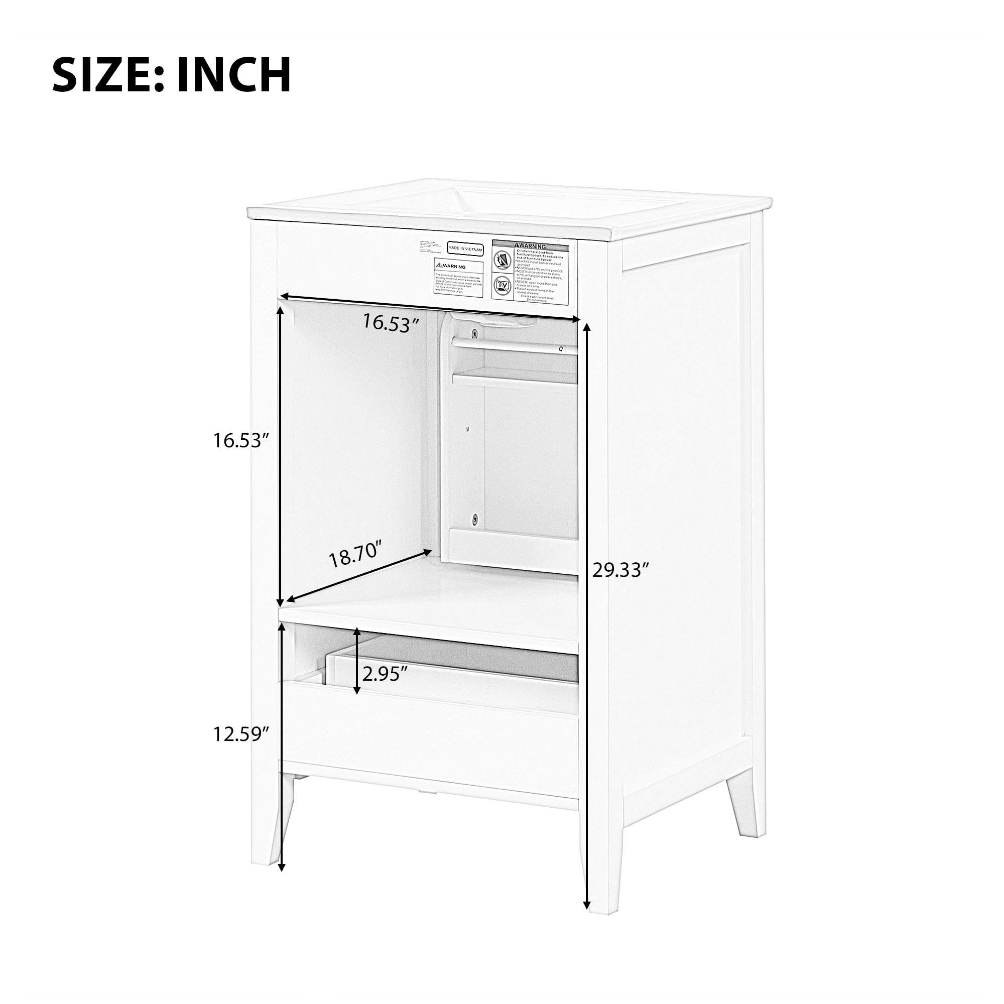 WELLFOR WA18-MB Bath-Vanity-Combo - View #12