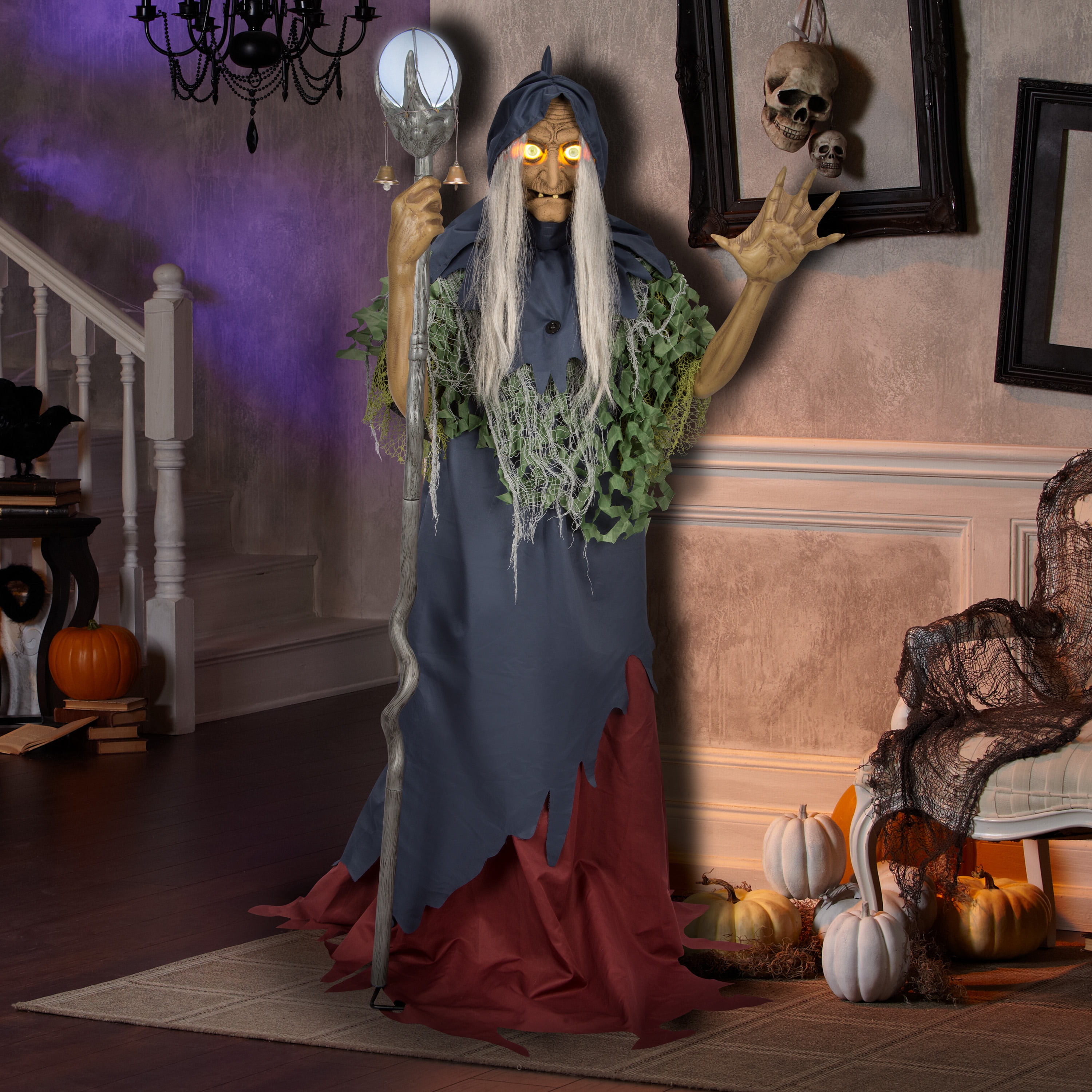 Haunted Living 6ft Haunted Harbor Talking LED Ethel the Sea Witch