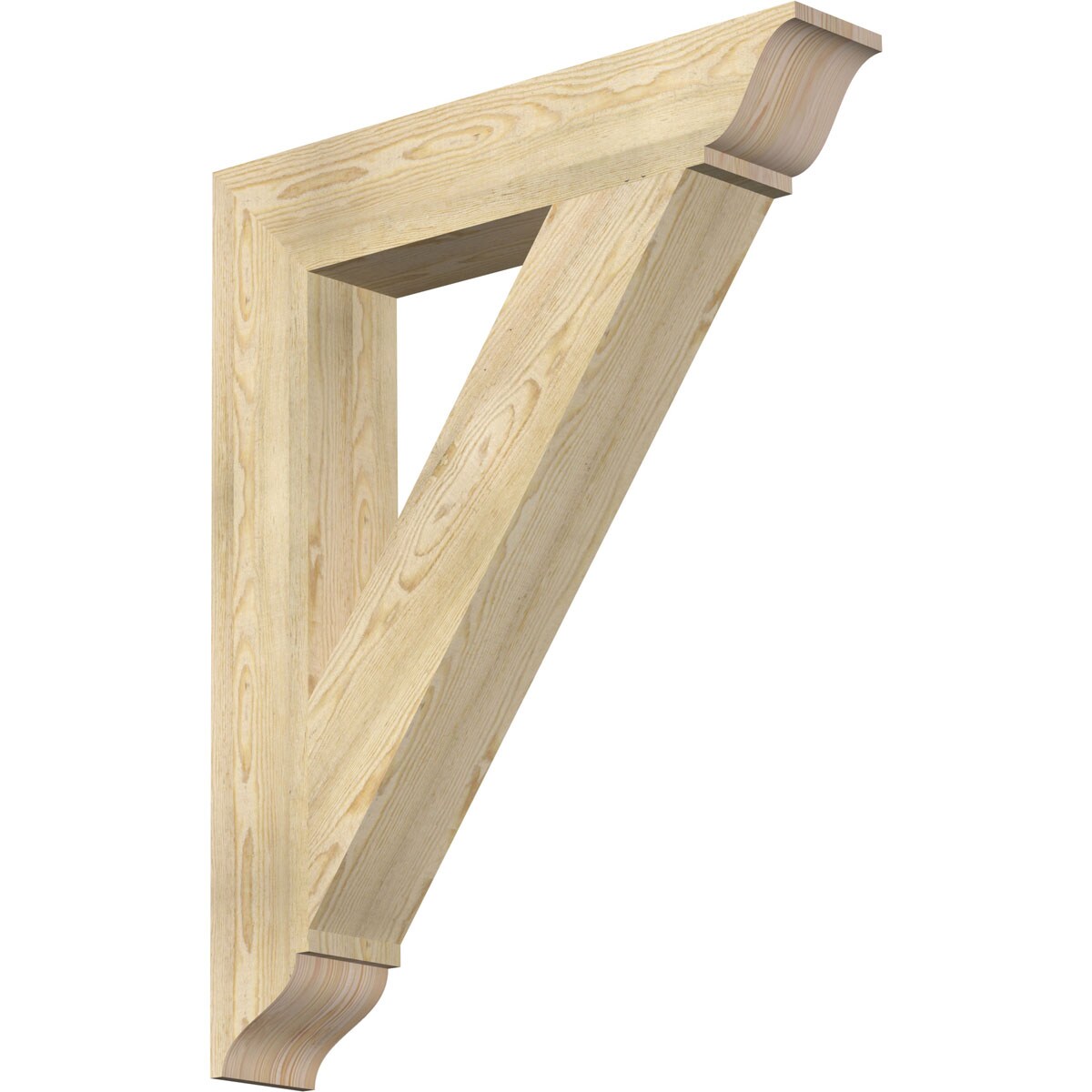 Ekena Millwork BKT06X34X42TRA01RDF Traditional traditional rough sawn 6-in x 34-in x 42-in Douglas fir Brown Wood Standard bracket