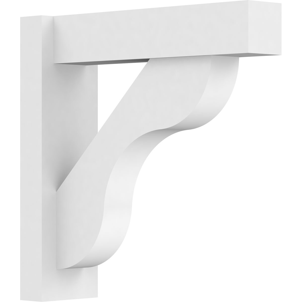 Ekena Millwork OUTP05X18X18CAR05 5-in W x 18-in D x 18-in H Carmel Architectural Grade PVC Outlooker with Block Ends