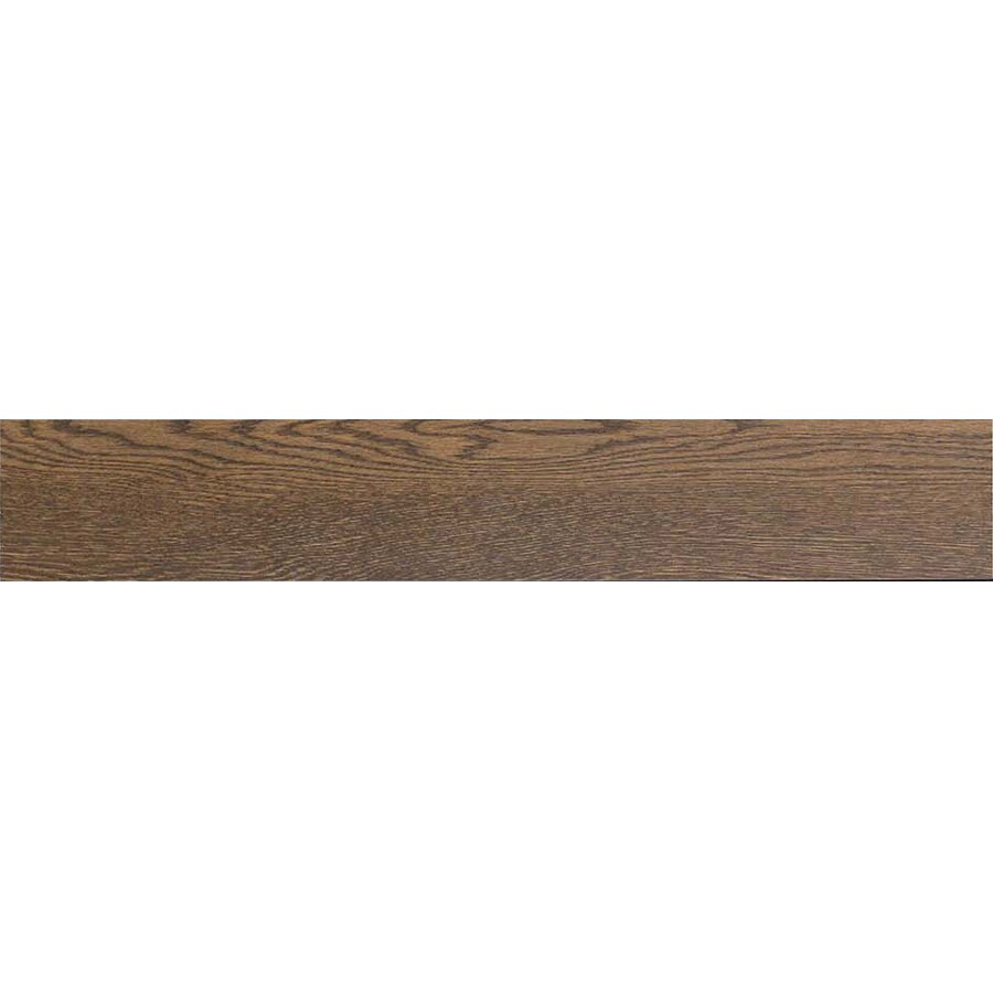 Style Selections 0689295 Outpost Walnut 6-in x 36-in Glazed Porcelain Wood Look Tile (1.44-sq. ft/ Piece)