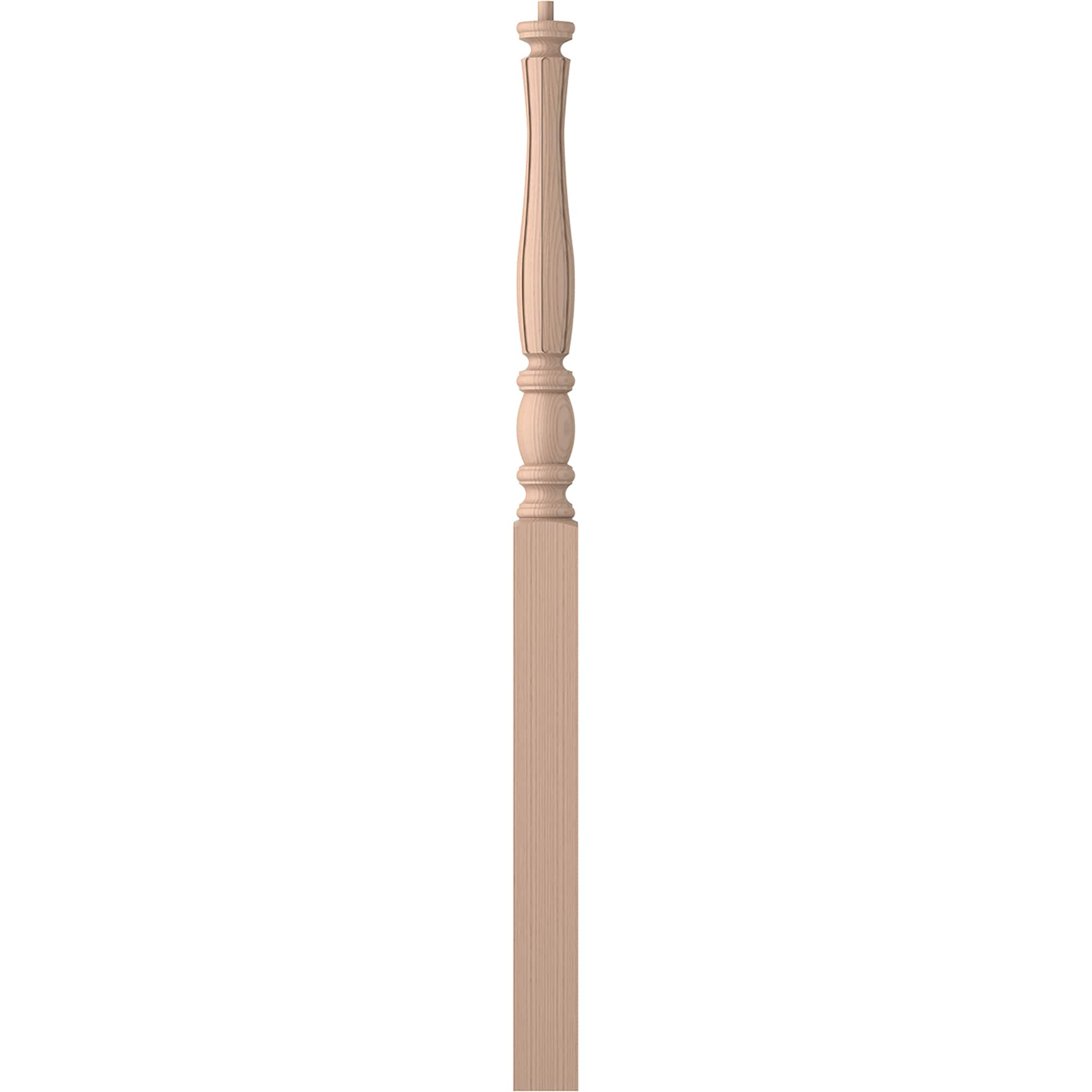 L.J. Smith Stair Systems LJF-3214-M LaSalle 3-in x 50-in Unfinished Maple Starting Stair Newel Post