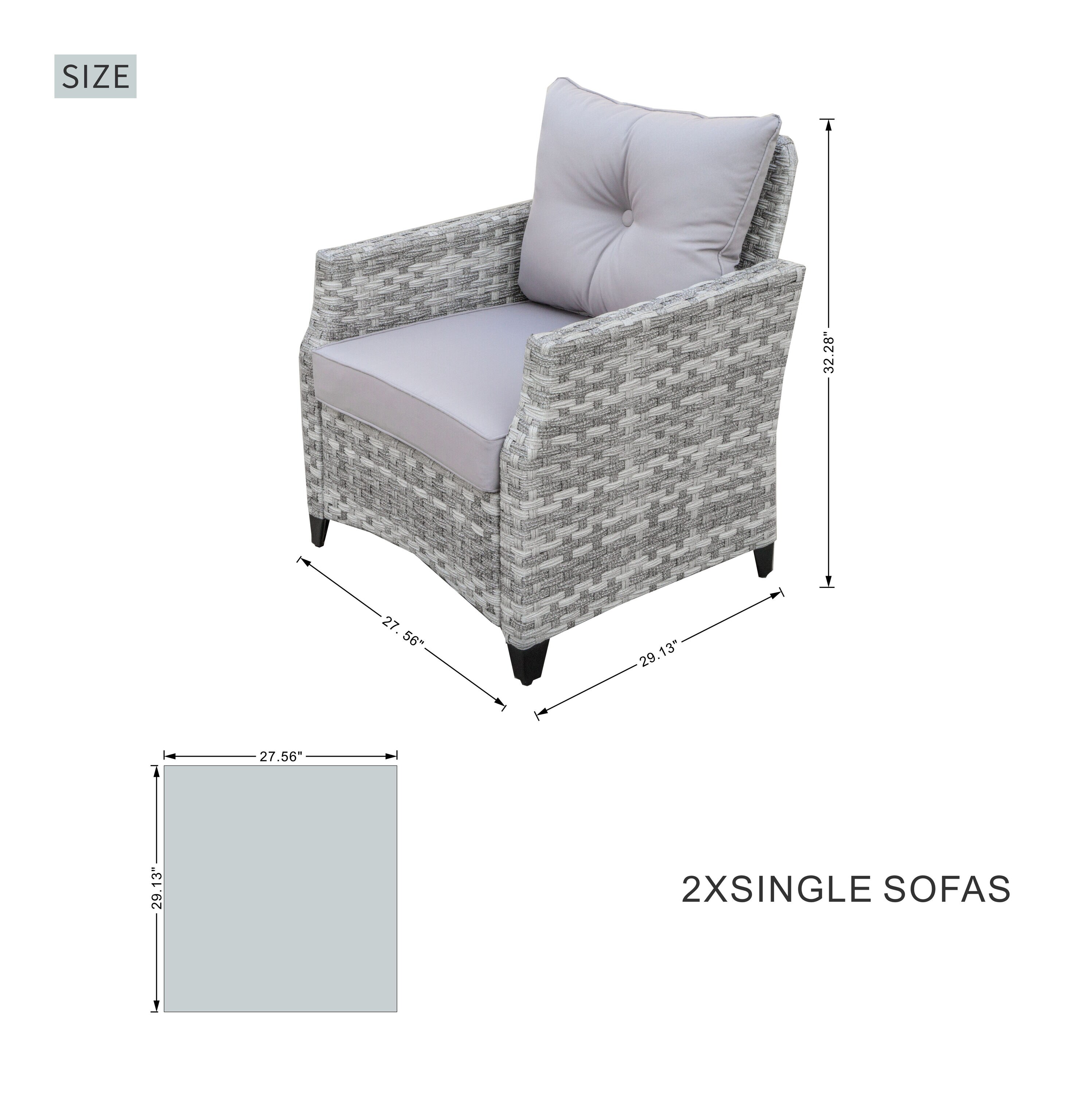Direct Wicker DWG-1802S&2334SC Patio-Conversation-Sets - View #10