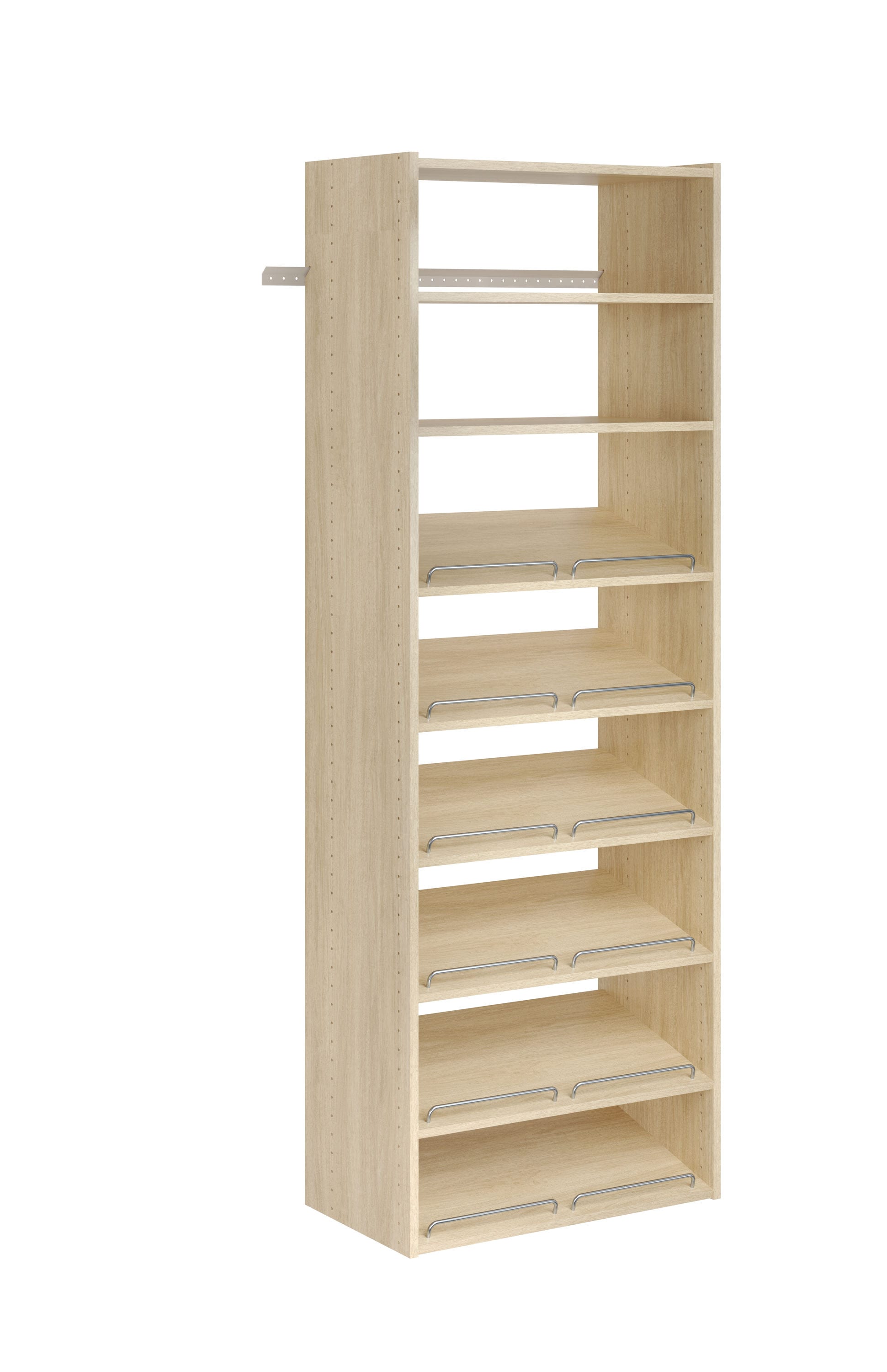 Easy Track PH36-MJ 2.1-Feet to 2.1-Feet W x 6-Feet H Honey Blonde Solid Shelving Wood Closet System