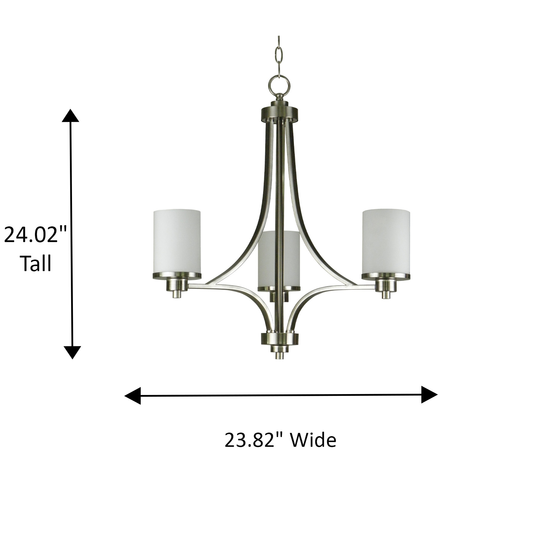 Whitfield Lighting Iris 3-Light Brushed Steel Transitional Led, Dry ...