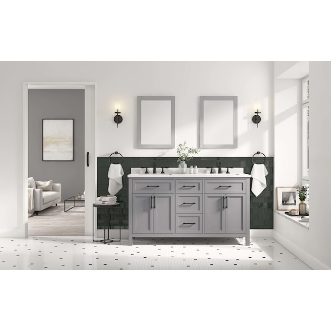 Undermount Double Sink Bathroom Vanity, Home Decorators Ellia Bathroom Vanity