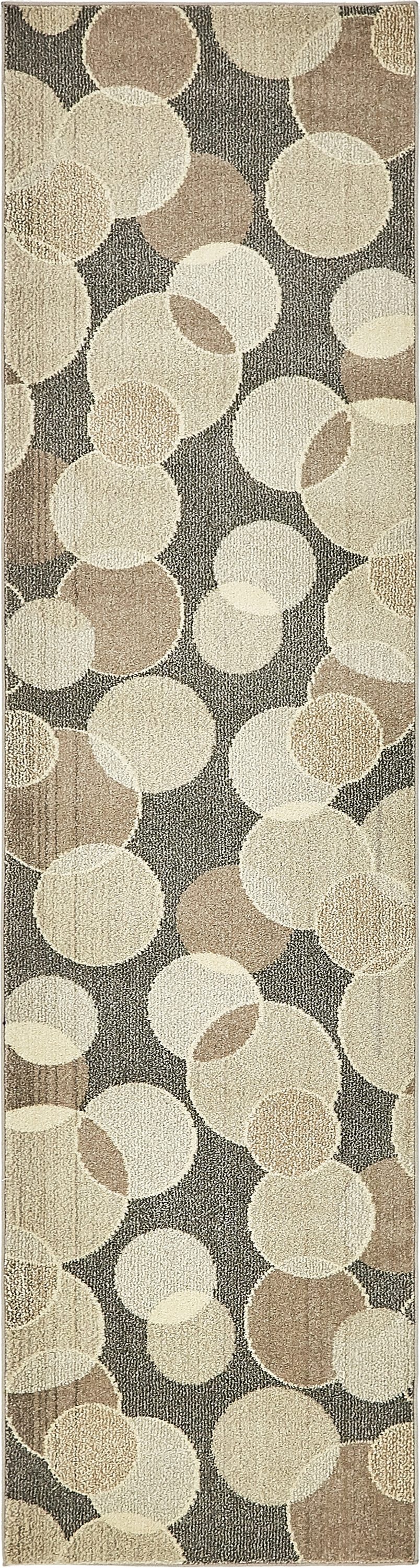Unique Loom 3139828 Seaside Chromatic 3 x 10 (ft) Loomed Polypropylene Gray/Beige Rectangular Indoor Geometric Coastal Runner rug