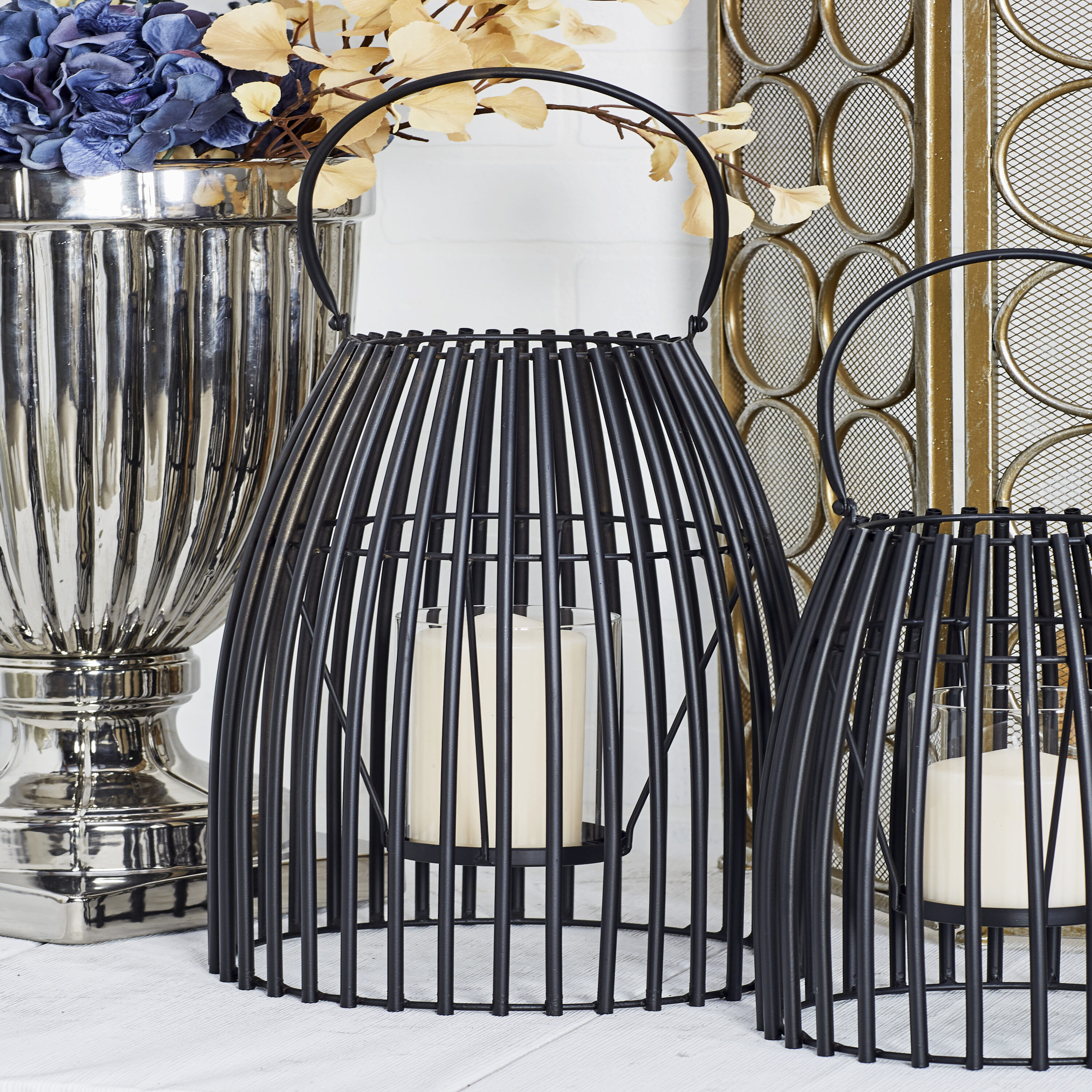 Grayson Lane 86927 1 Candle Metal Lantern Candle Holder