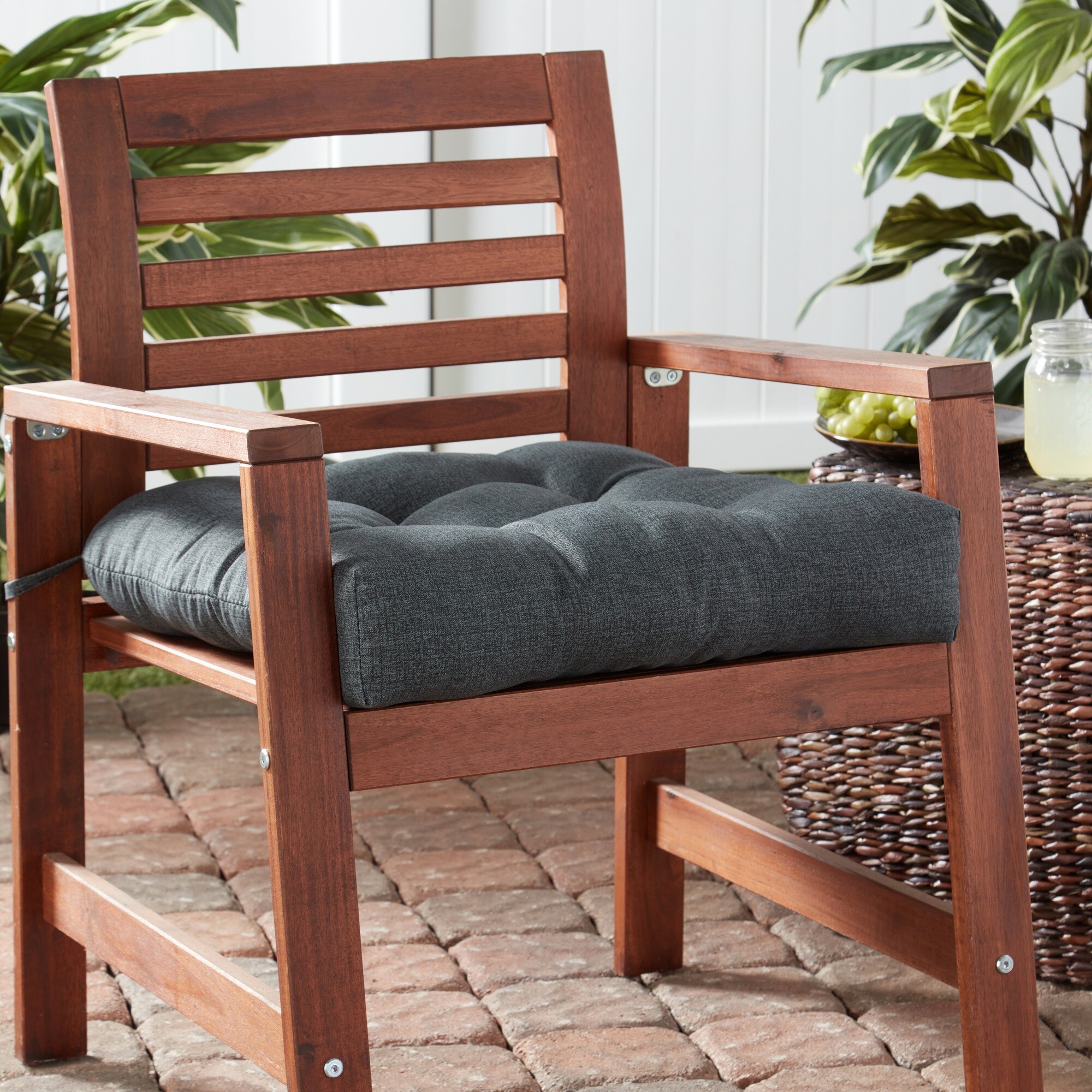 Greendale Home Fashions OC4800-CARBON Patio-Furniture-Cushions - View #7