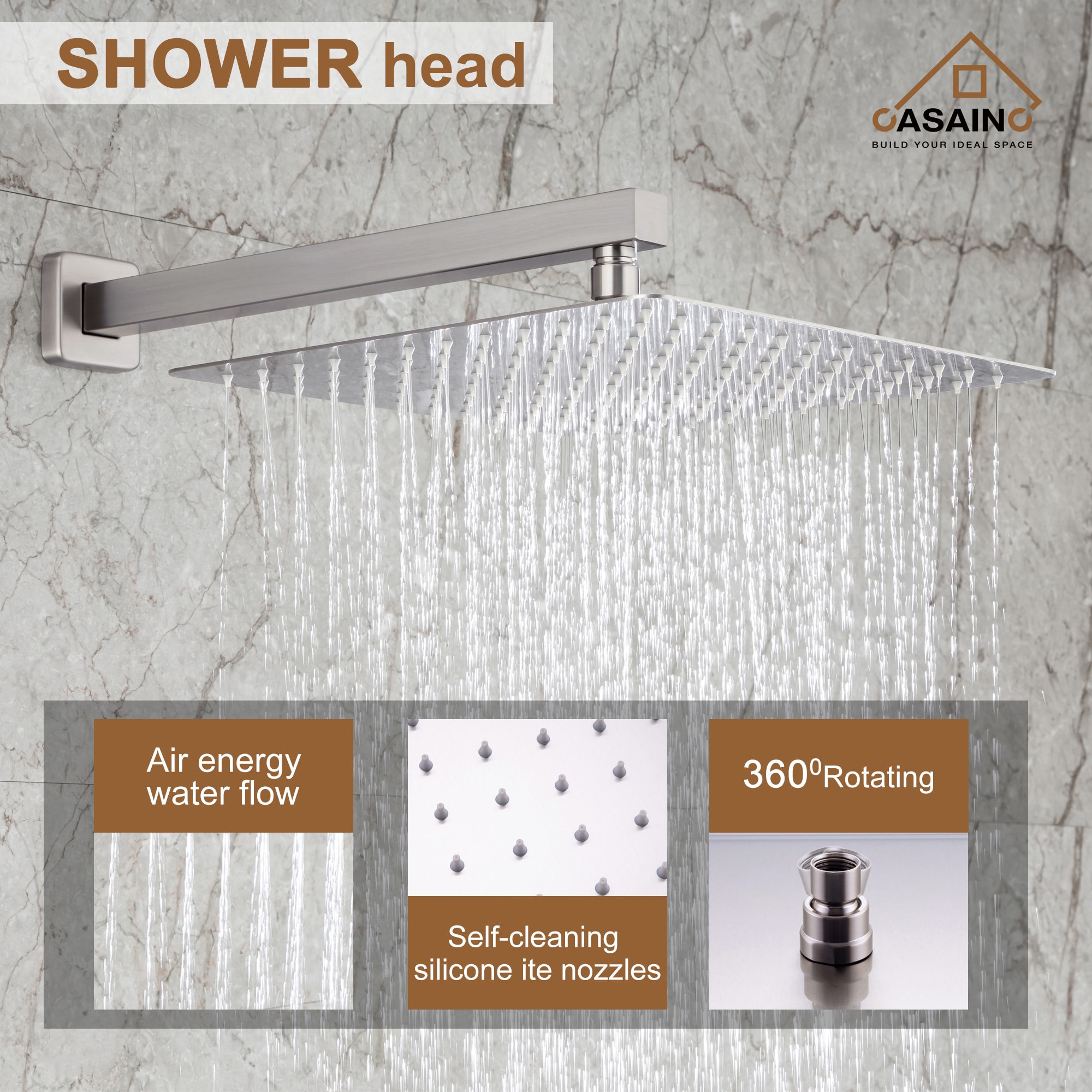 CASAINC CASA09BN Showerhead-Bar-Panels - View #4