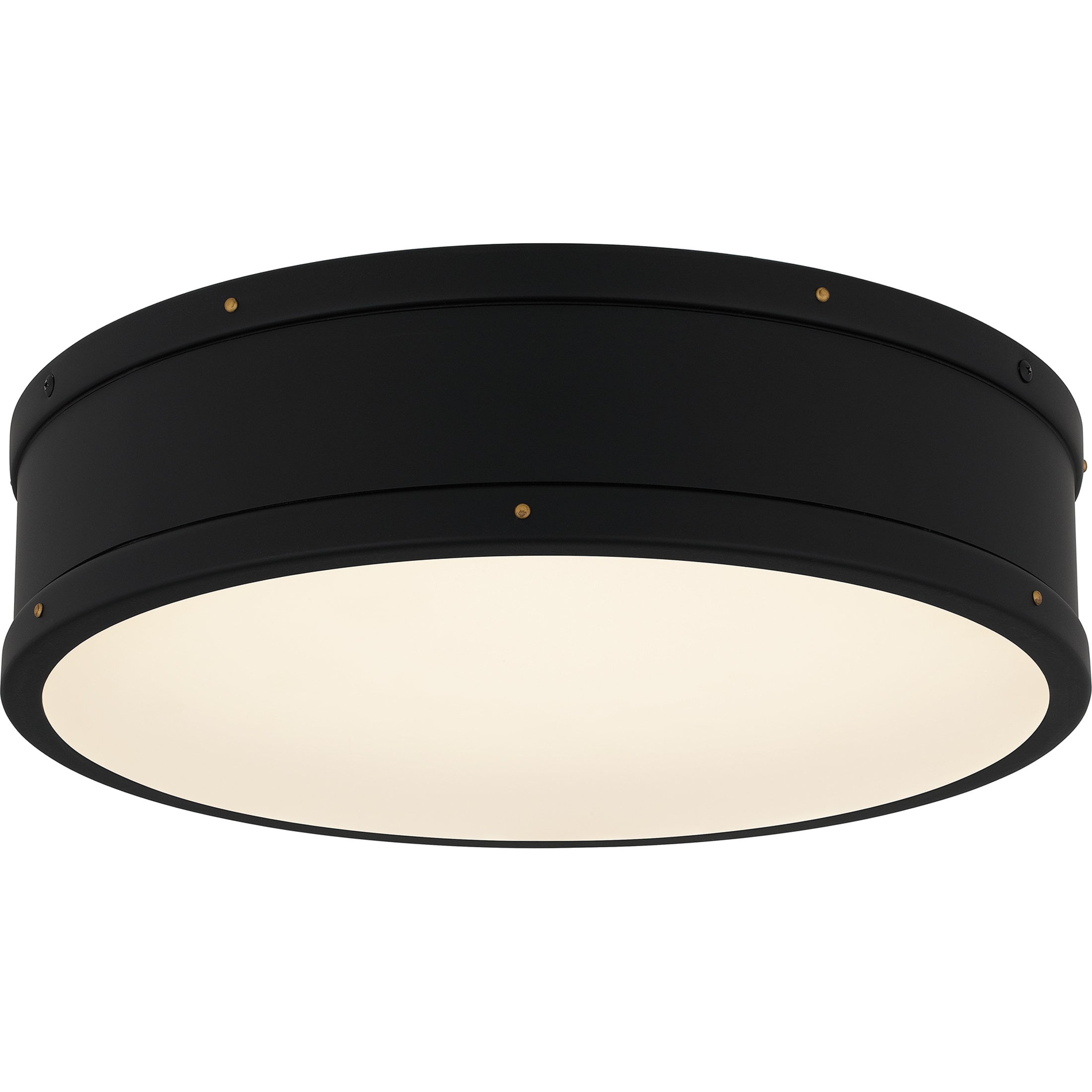 Quoizel QFL5224MBK Ahoy 1 -Light 16-in Matte Black Integrated LED Flush Mount Light