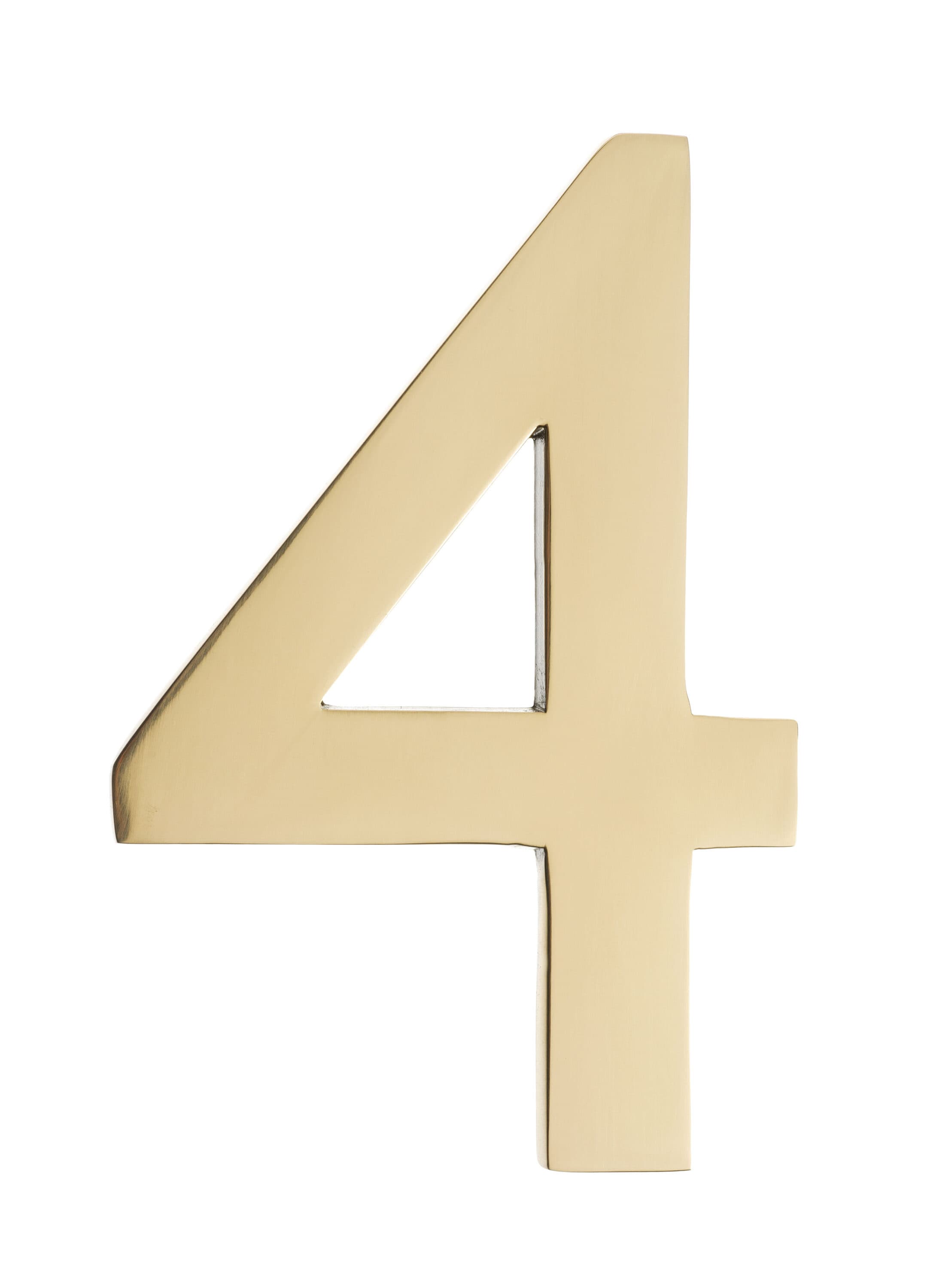 Architectural Mailboxes 3585PB-4 5-in Polished brass Number 4