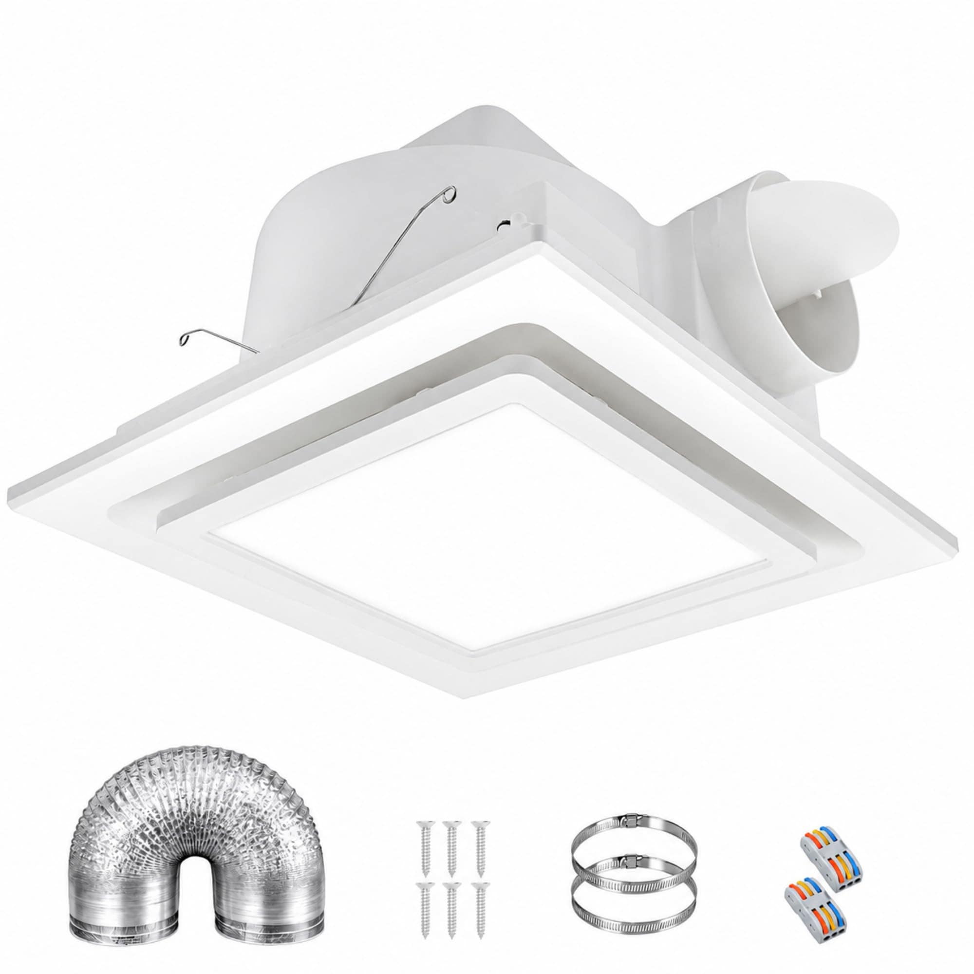 Anqtovp  Bathroom Exhaust Fan with Light 13.4 in Panel 160 CFM Ultra Quiet Ventilation Fan for Shower Household Kitchen durable home and garden