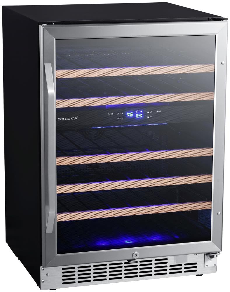 EdgeStar 46-Bottle Capacity Stainless Steel Dual Zone Cooling Built-In ...