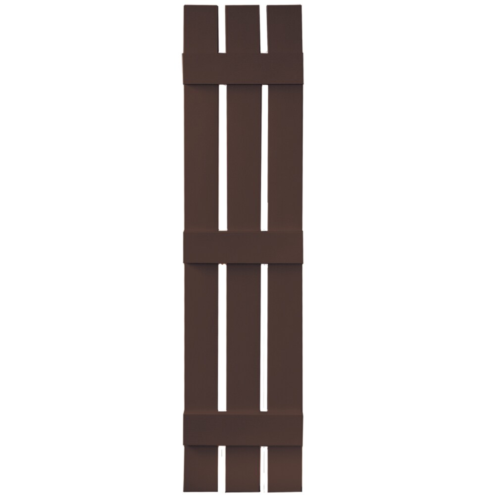 Vantage V5371255009 11.875-in W x 55-in H Chocolate Brown Board and Batten Spaced Exterior Shutters