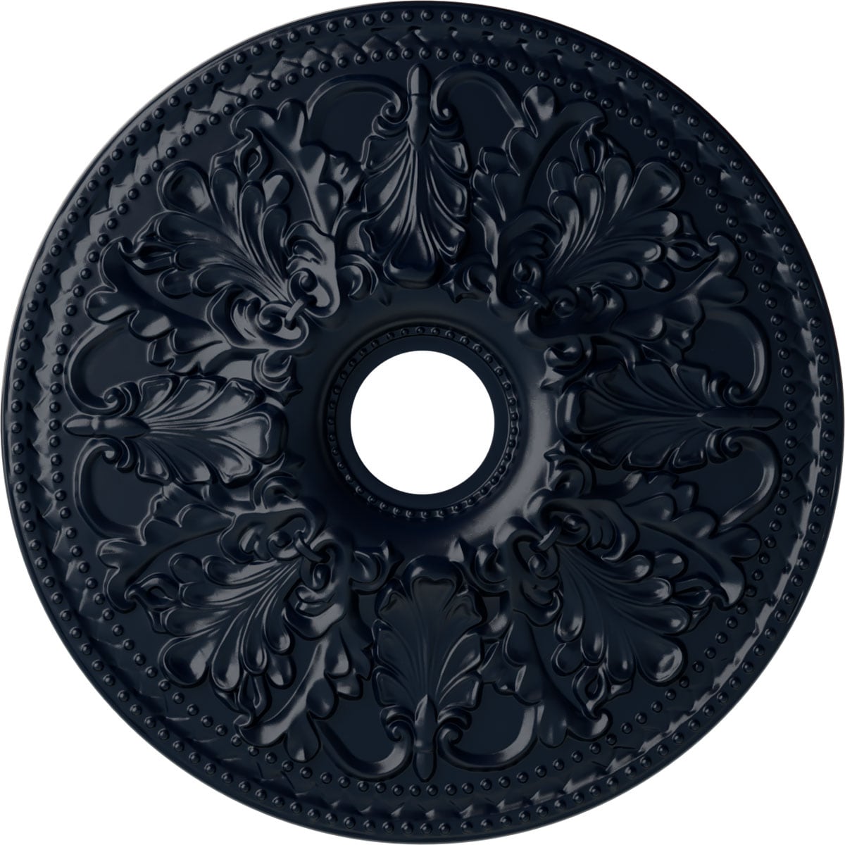 Ekena Millwork CM23ASMDF Ashley 23.875-in W x 23.875-in L Painted Midnight Dream Polyurethane Whole Ceiling Medallion