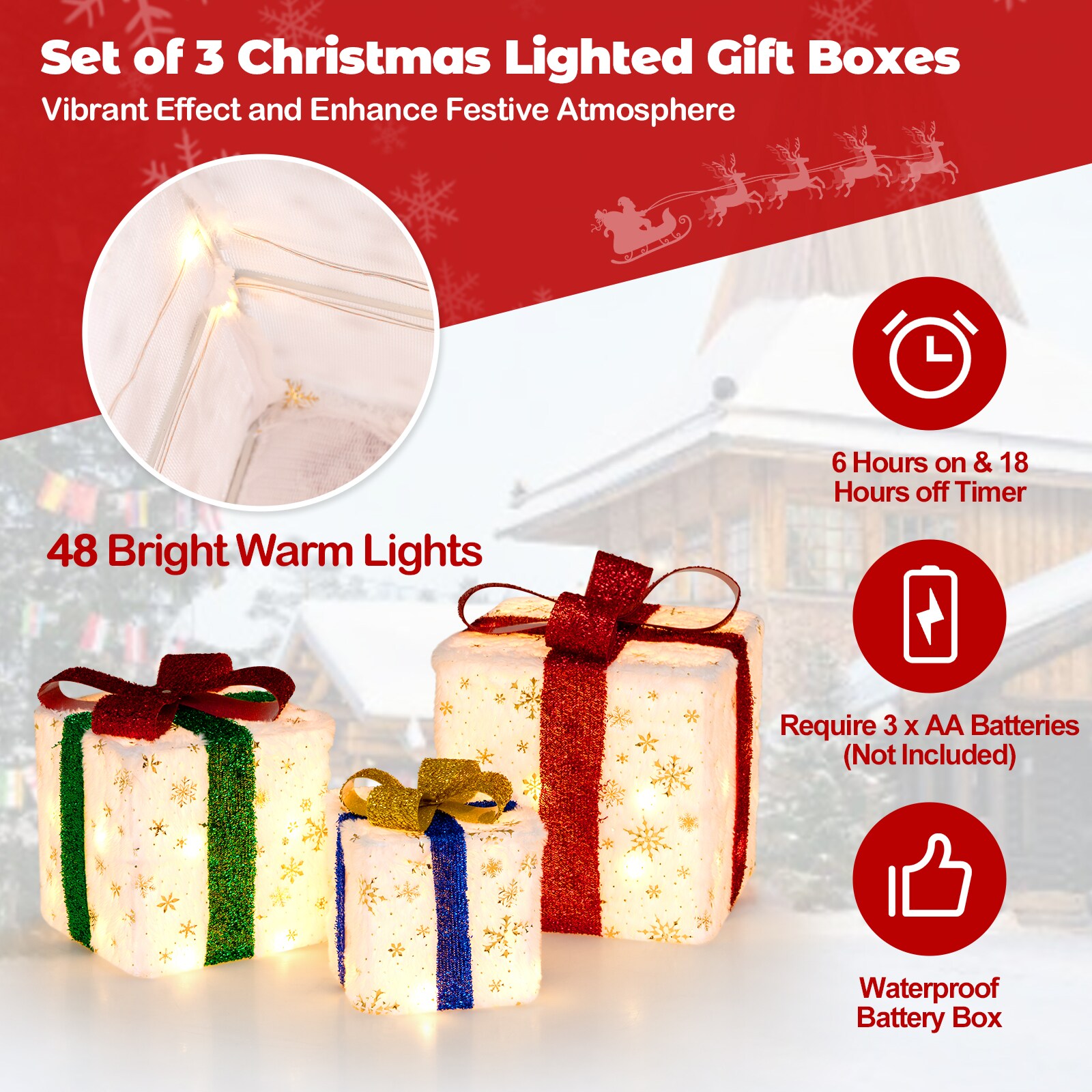 LIVIZA HYS24608US Table-Christmas-Decorations - View #2