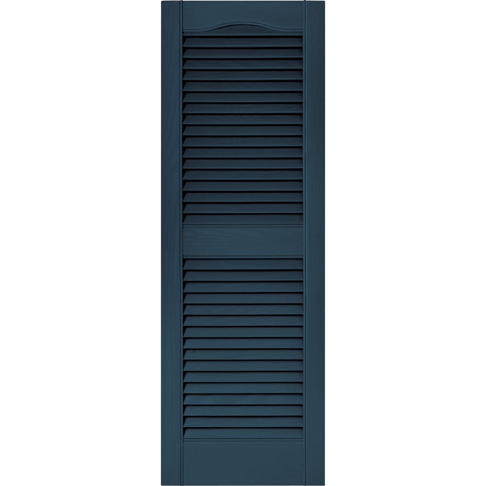 Vantage V1711443036 14.563-in W x 42.75-in H Classic Blue Louvered Exterior Shutters ( 1 -Pack )
