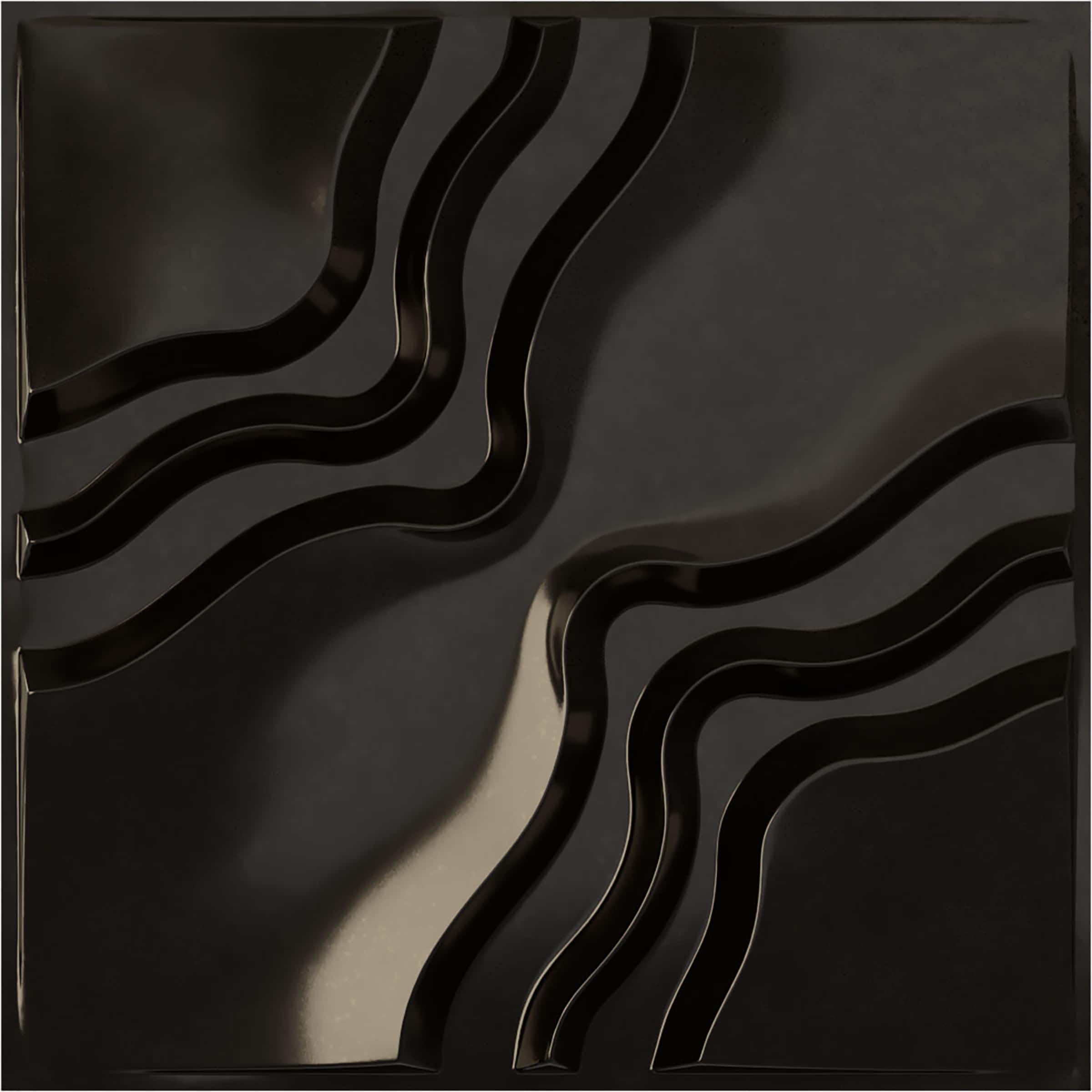 Ekena Millwork WP20X20RGECA 19-5/8-in x 19-5/8-in Embossed Paintable/Stainable Black PVC Wall Panel (