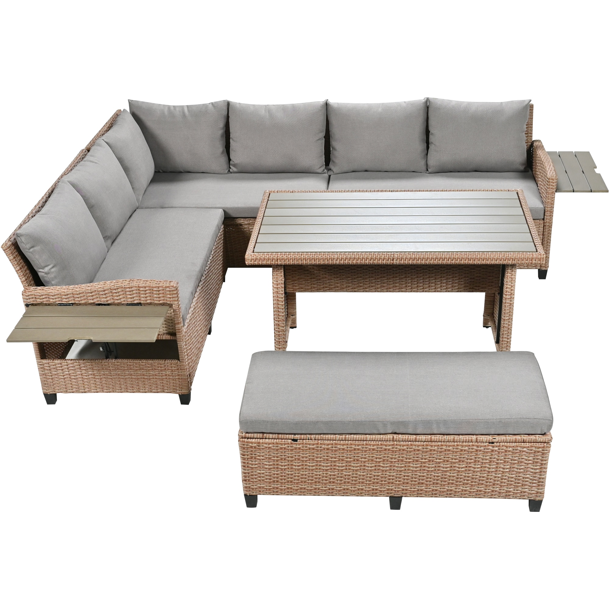 Direct Wicker DWS-06AAD-BR Patio-Conversation-Sets - View #4