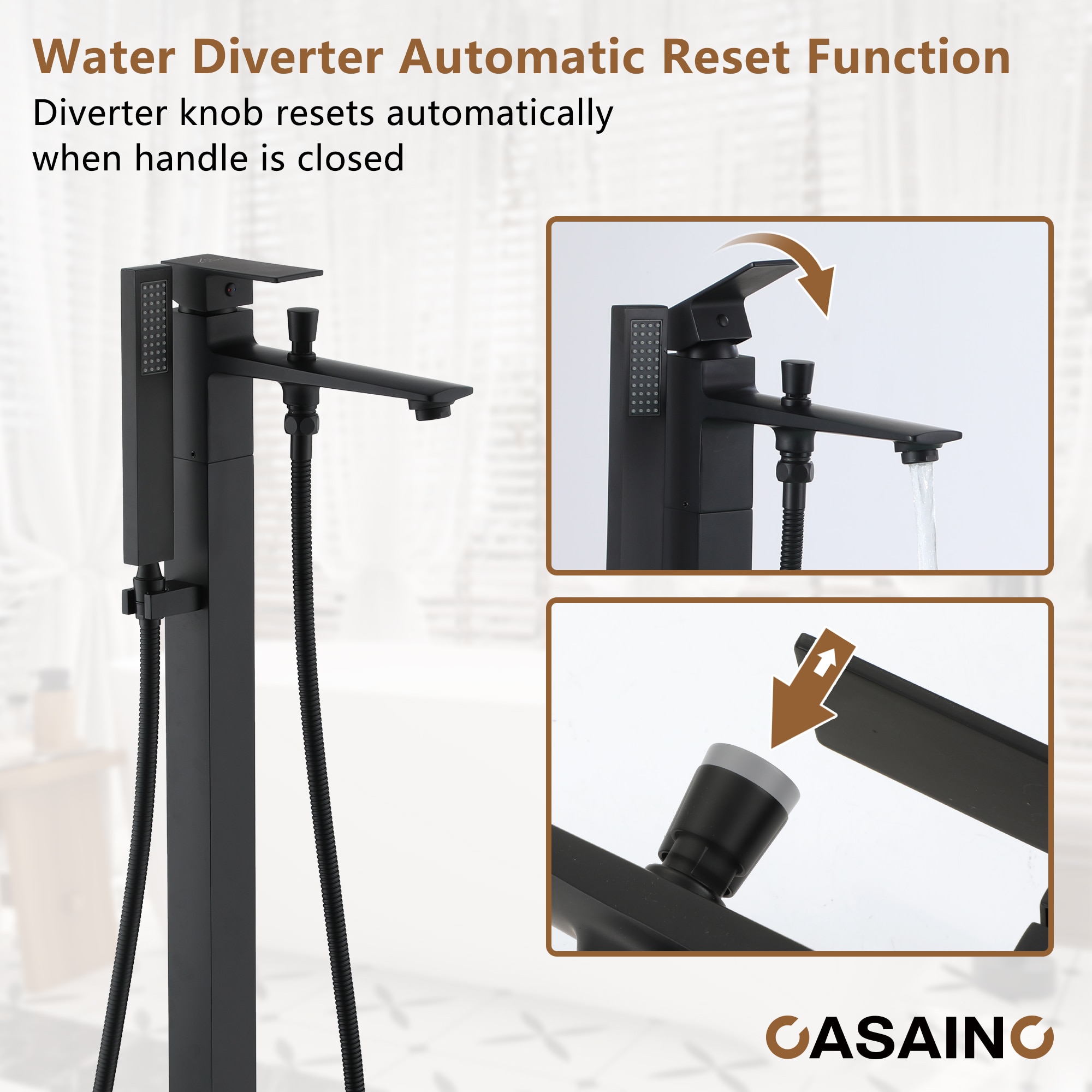 CASAINC CASA01MB-10 Roman-Tub-Faucets - View #6