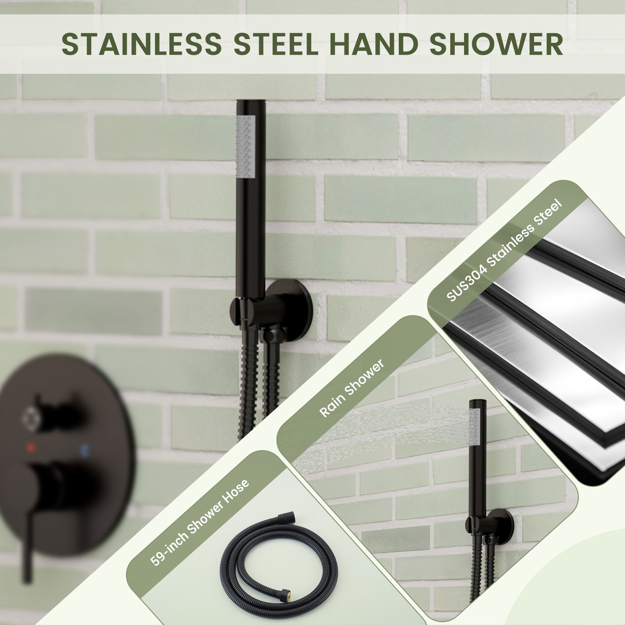 CASAINC M6201-A-10-BG Showerhead-Bar-Panels - View #7