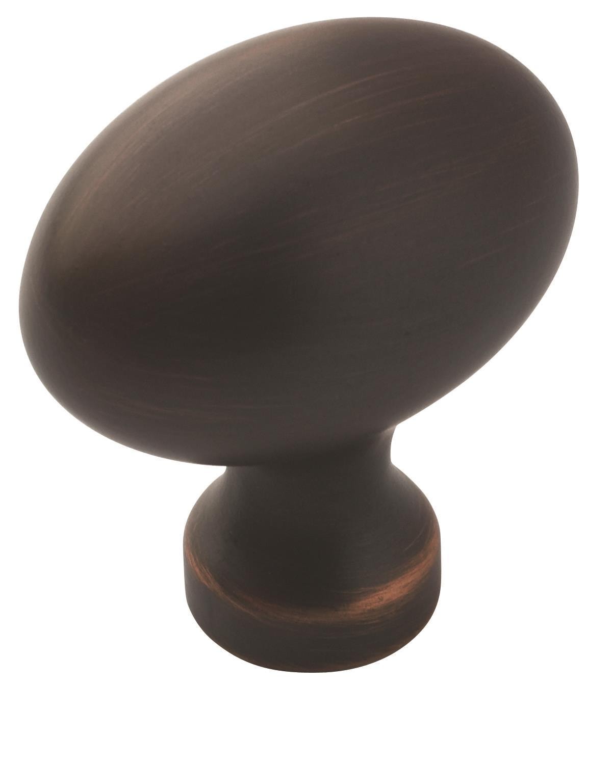 Amerock 10BX53014ORB Vaile 1-3/8-in Oil Rubbed Bronze Oval Contemporary Cabinet Knob 10 -Pack